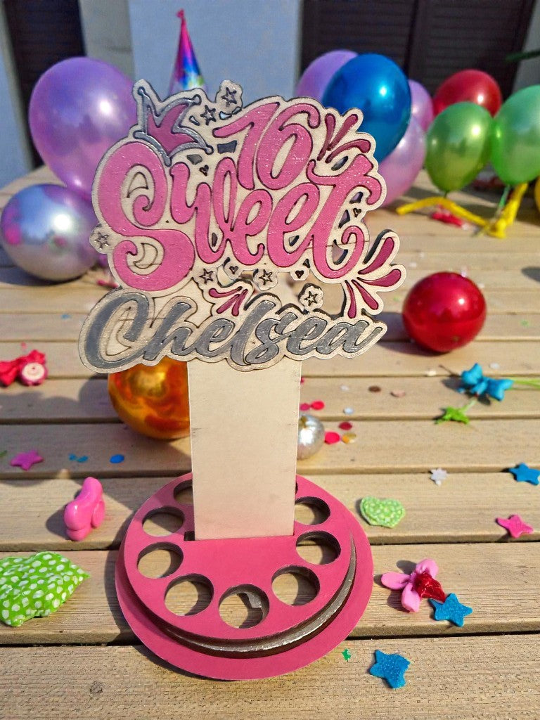Personalized Sweet 16 Money Tree | Custom 16th Birthday Cash Gift for Teen Girl