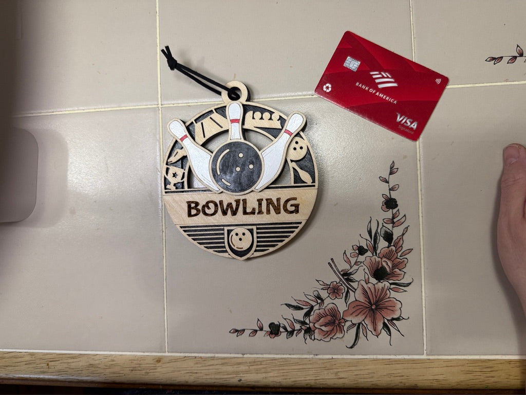 Personalized Sports Medallion Gift Card Holder | Hand Painted 3D Wood Sport Medal | Handcrafted