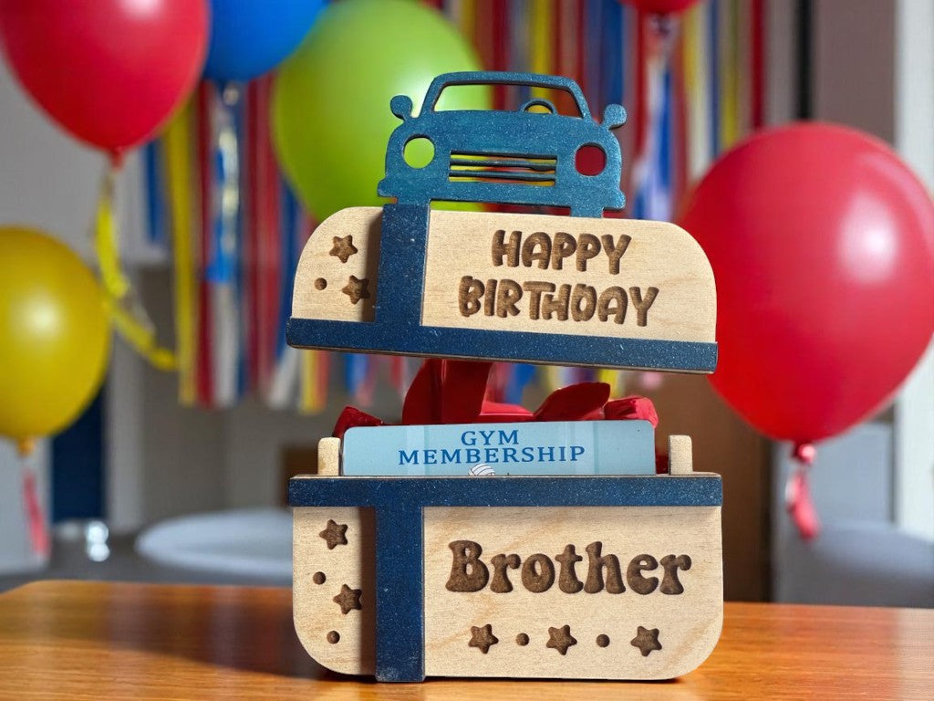 Happy Birthday Brother Gift Card Holder | Handmade Birthday Keepsake for Brother