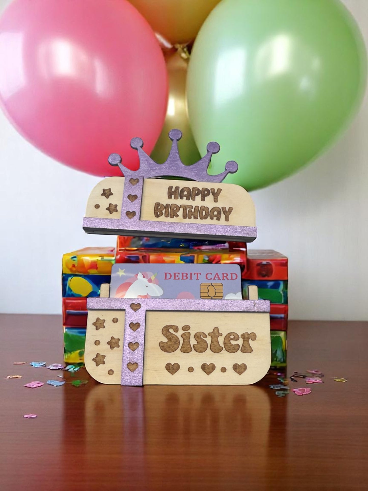 Happy Birthday Sister Gift Card Holder | Handmade Birthday Keepsake for Sister