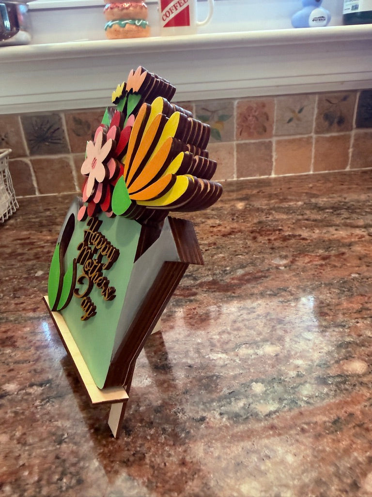 Mother’s Day Gift Card Holder | Birthday & Thank You Watering Can | Hand-Painted Wood