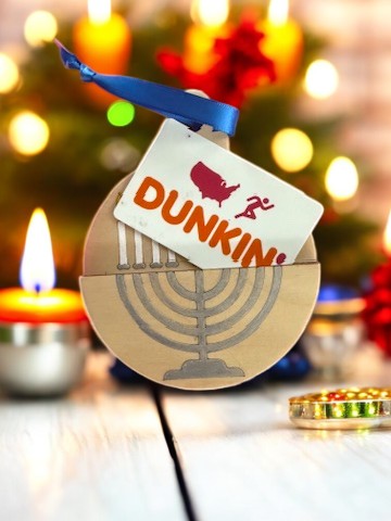 Hanukkah Ornament Gift Card Holder – Handmade Wooden Holiday Gift Idea