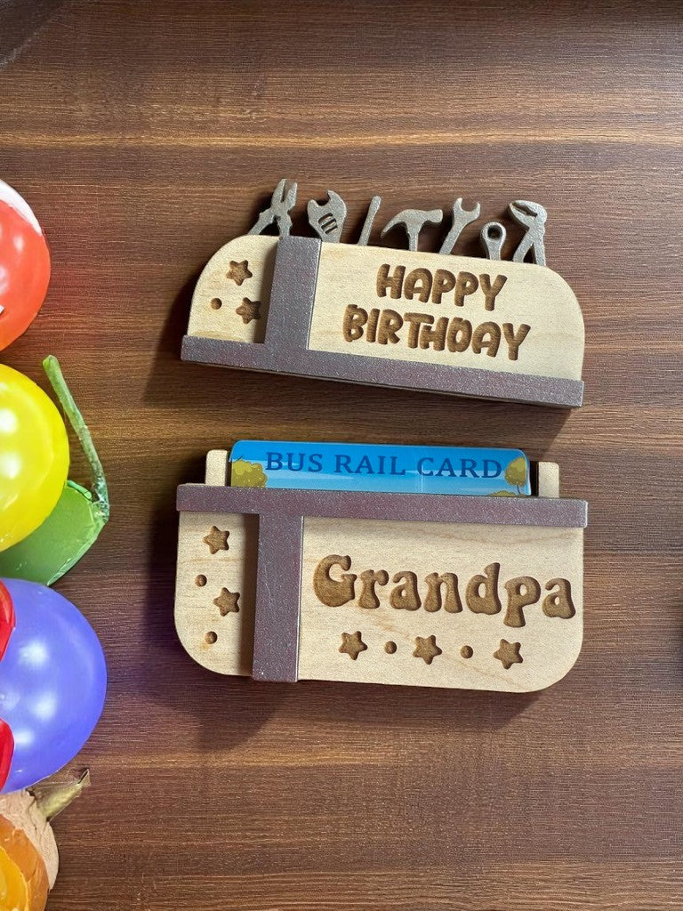 Happy Birthday Grandpa Gift Card Holder | Handmade Birthday Keepsake for Grandpa