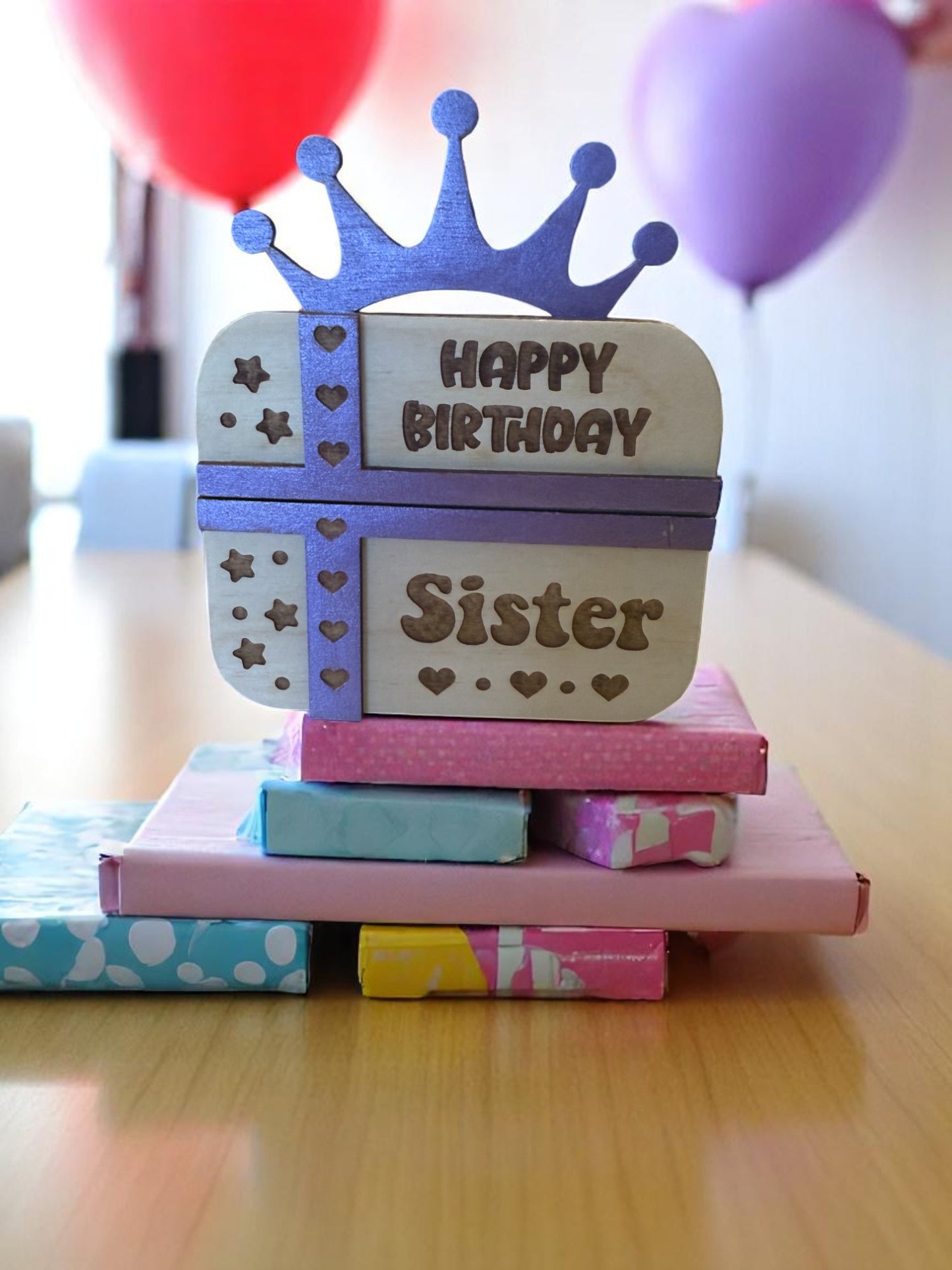 Happy Birthday Sister Gift Card Holder | Handmade Birthday Keepsake for Sister