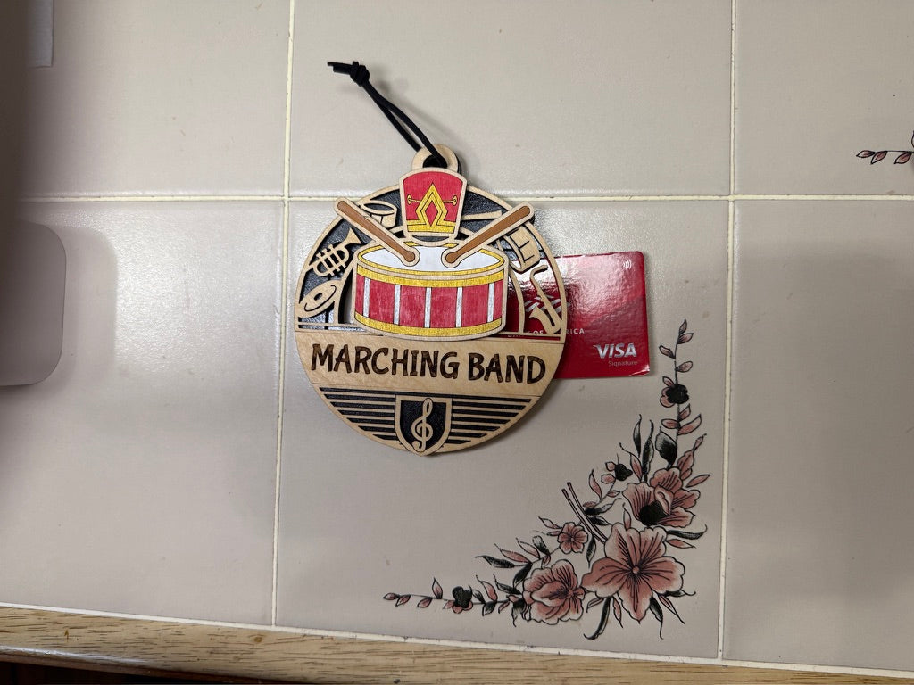 Personalized Sports Medallion Gift Card Holder | Hand Painted 3D Wood Sport Medal | Handcrafted