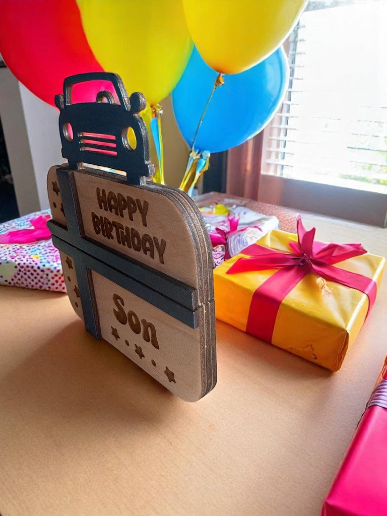 Happy Birthday Son Gift Card Holder | Handmade Birthday Gift Keepsake for Son