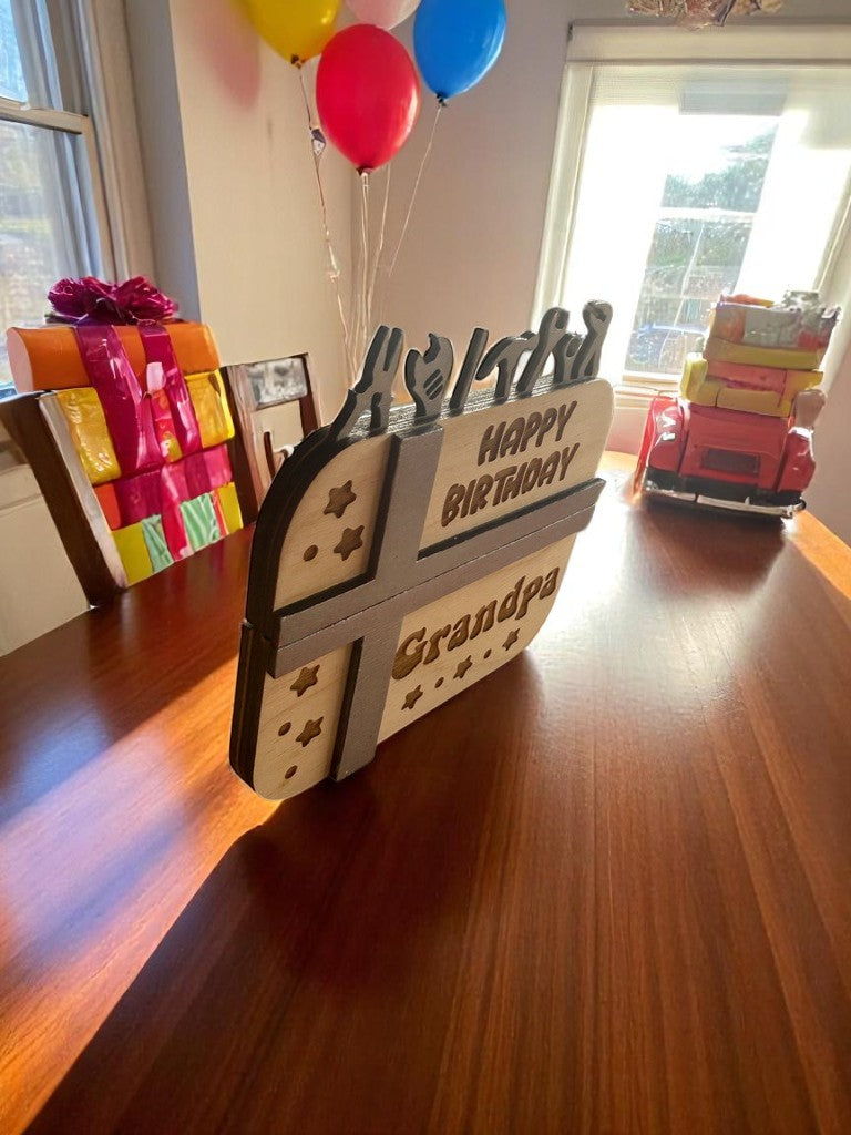 Happy Birthday Grandpa Gift Card Holder | Handmade Birthday Keepsake for Grandpa