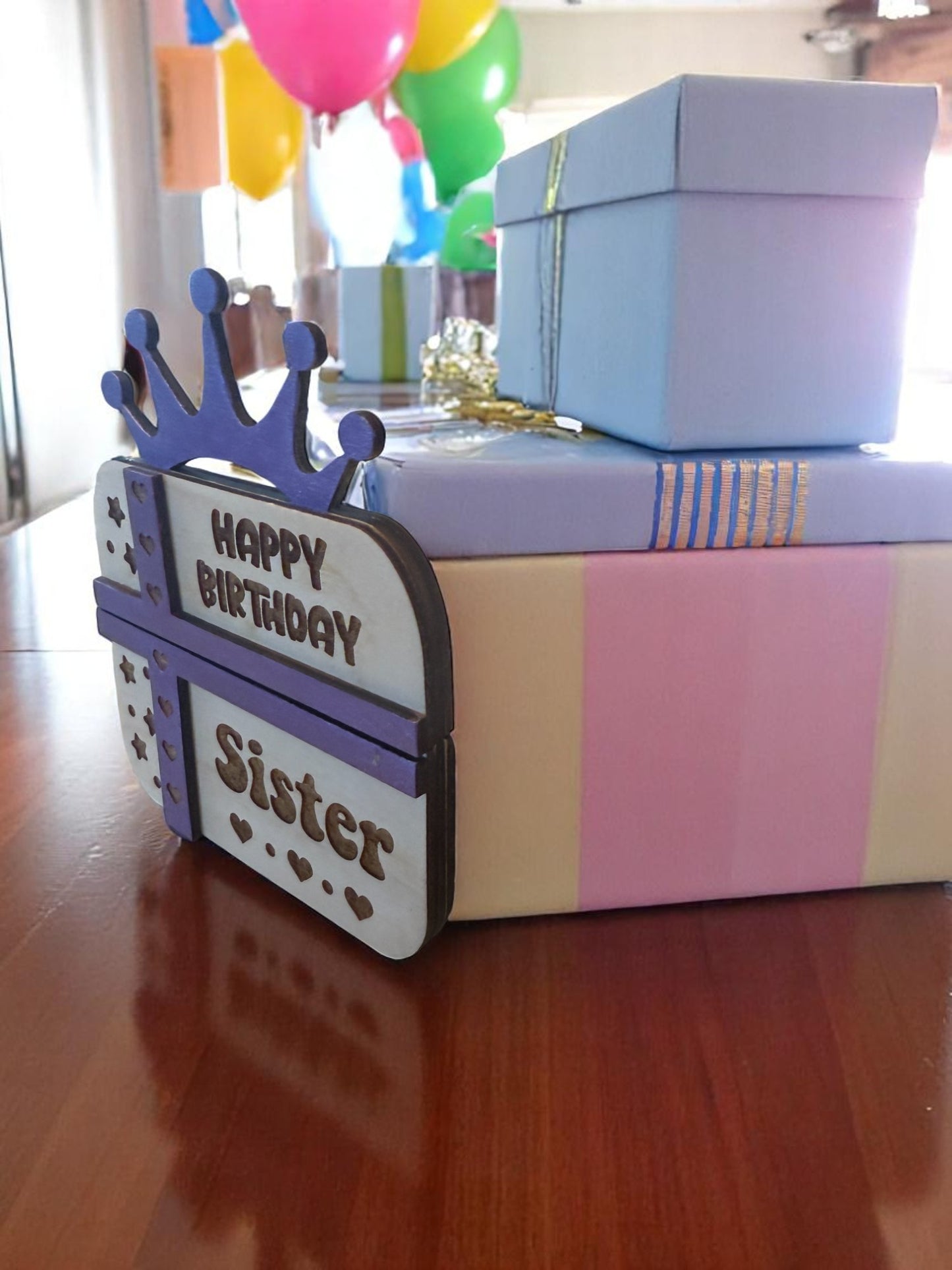 Happy Birthday Sister Gift Card Holder | Handmade Birthday Keepsake for Sister