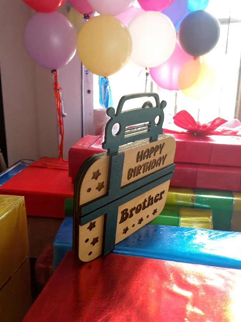 Happy Birthday Brother Gift Card Holder | Handmade Birthday Keepsake for Brother