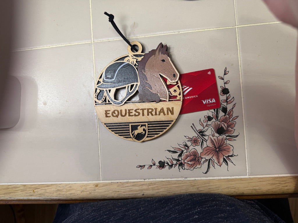 Personalized Sports Medallion Gift Card Holder | Hand Painted 3D Wood Sport Medal | Handcrafted