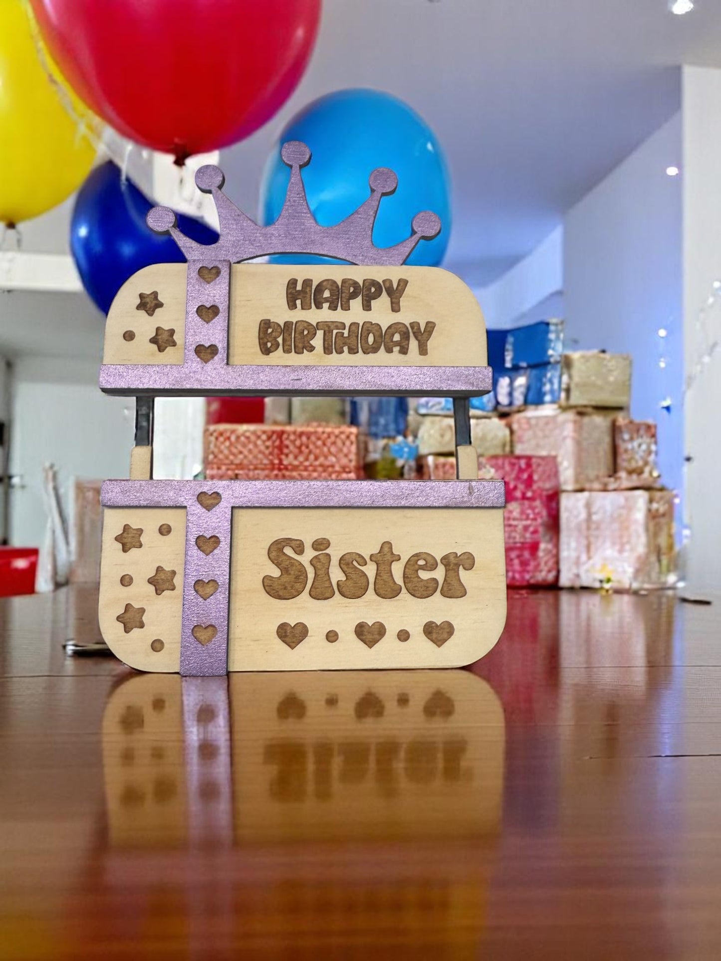 Happy Birthday Sister Gift Card Holder | Handmade Birthday Keepsake for Sister