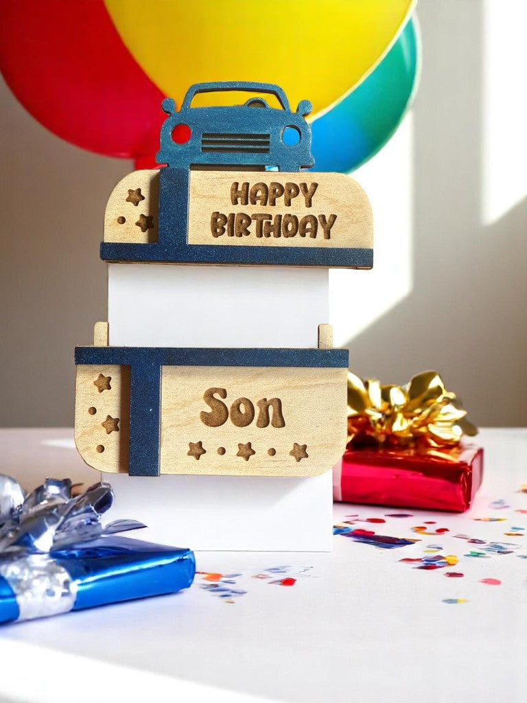 Happy Birthday Son Gift Card Holder | Handmade Birthday Gift Keepsake for Son