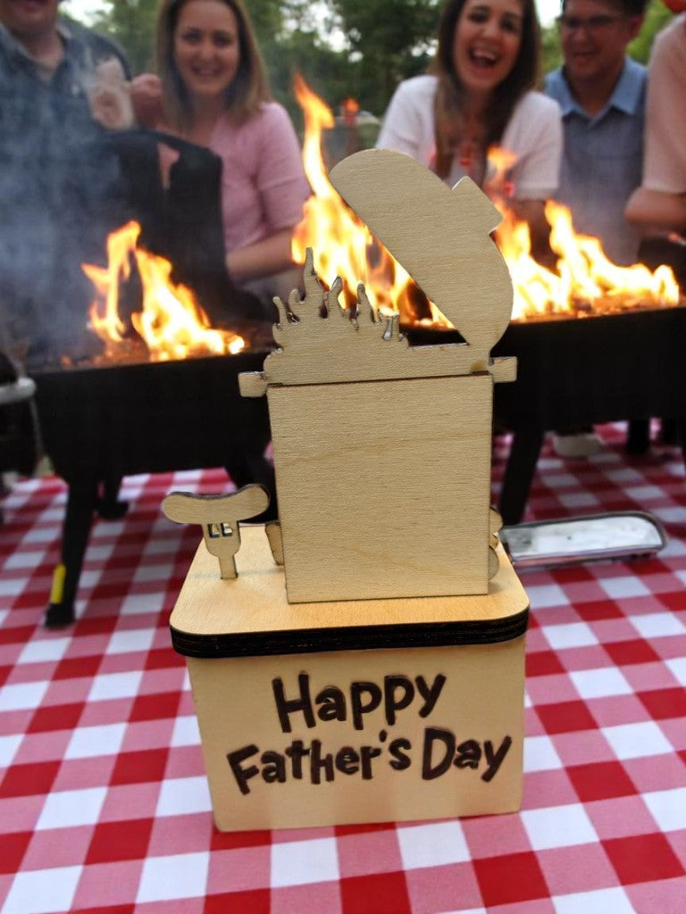 Father’s Day Grill Gift Card Holder – Handmade BBQ Gift for Dad Who Loves to Cook Out