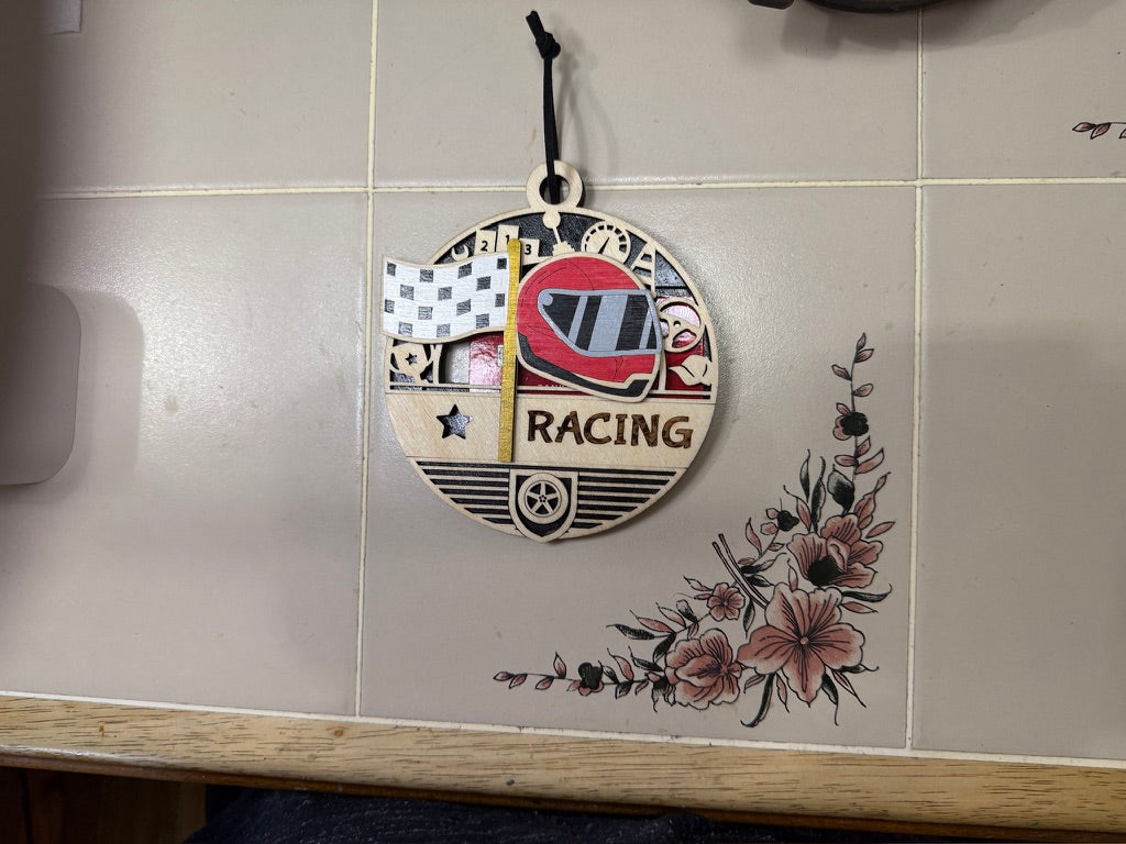 Personalized Sports Medallion Gift Card Holder | Hand Painted 3D Wood Sport Medal | Handcrafted
