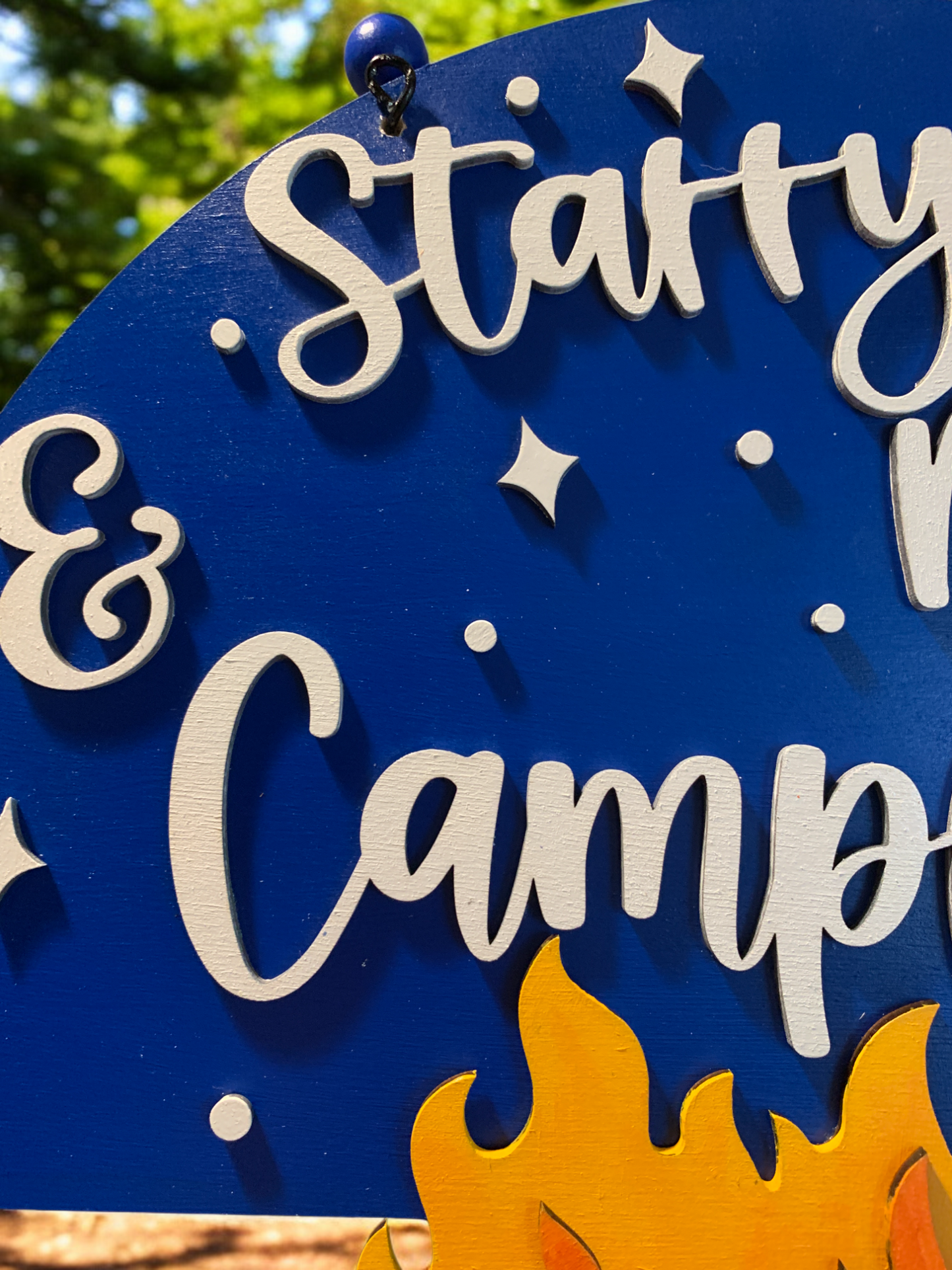 Starry Nights & Campfires Sign β Rustic Camping Decor β Cozy Outdoor Cabin Wall Art