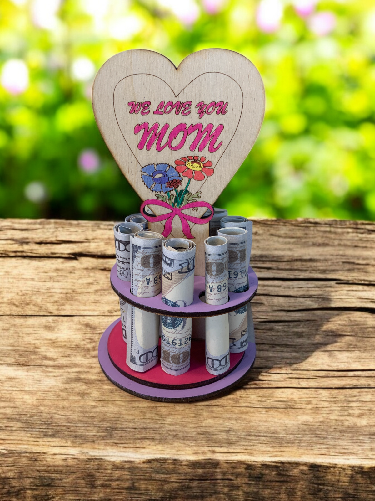Mother’s Day Money Tree – Wooden Cash Gift for Mom