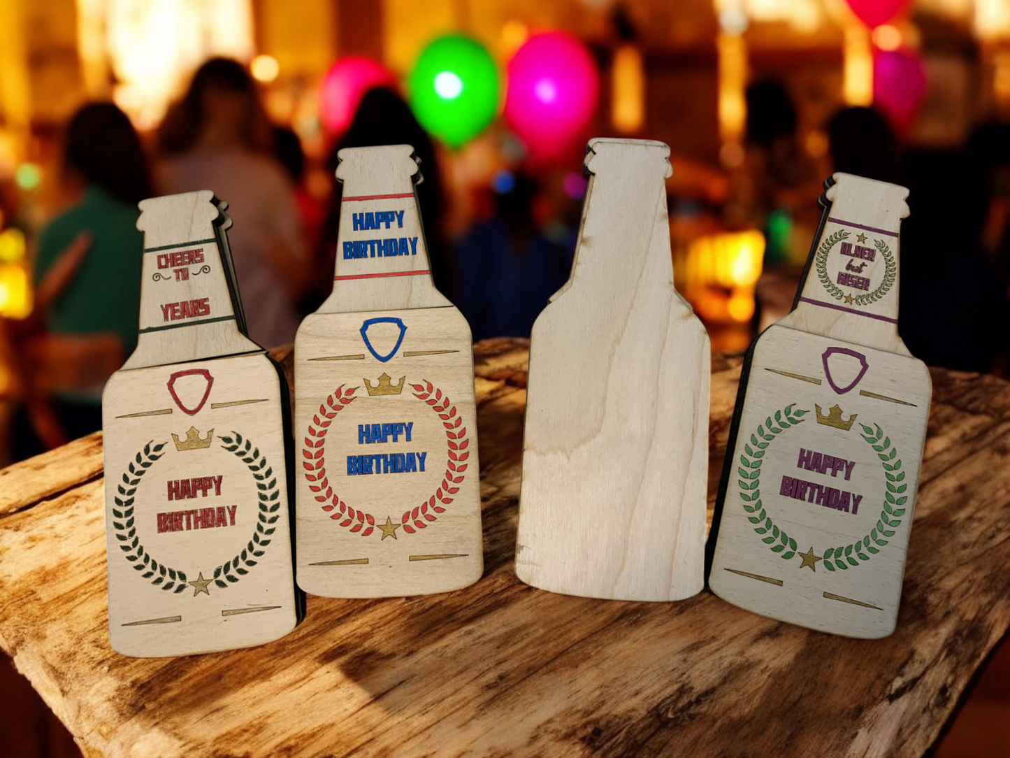 Beer Bottle Birthday Gift Card Holders