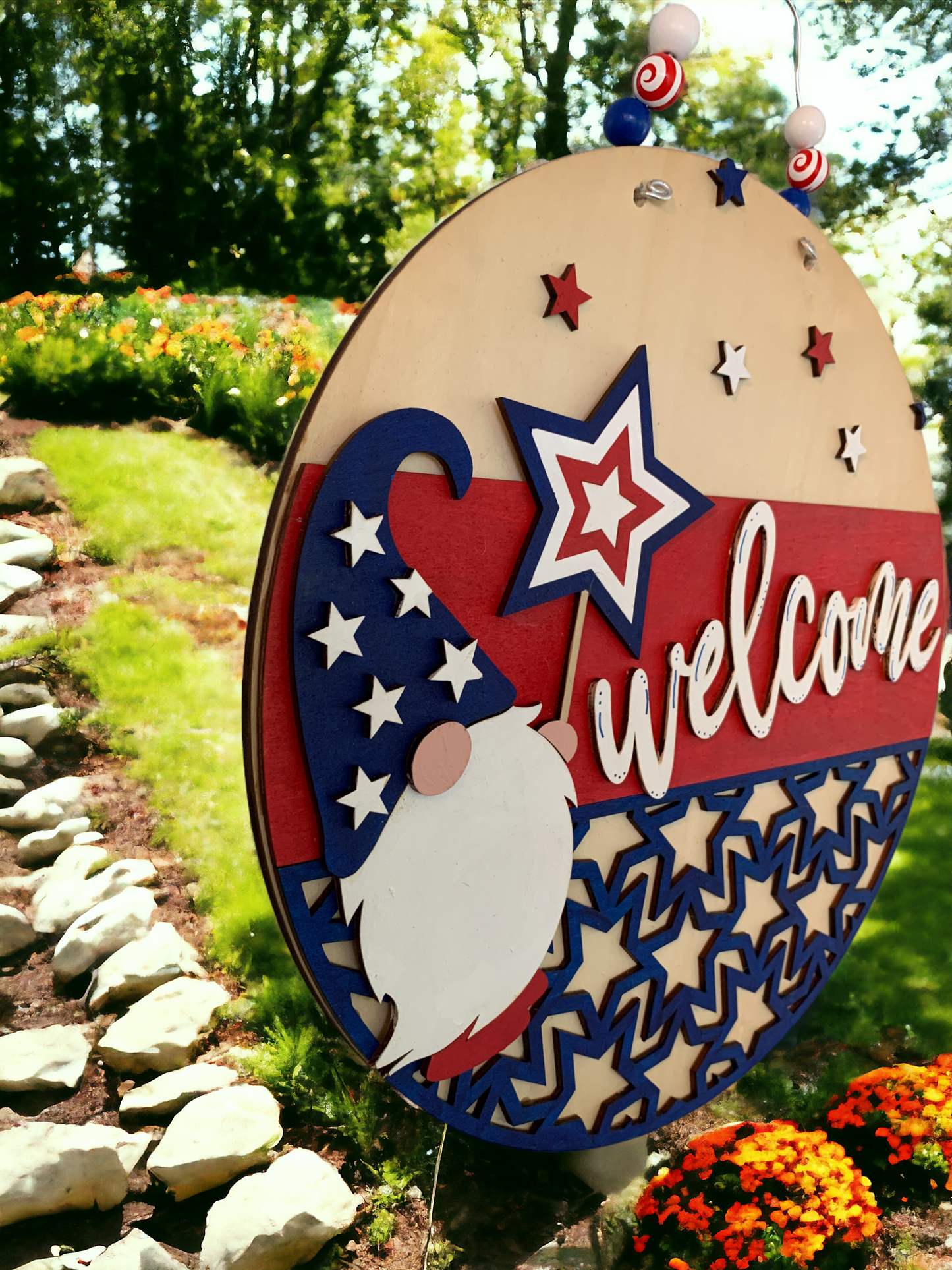Gnome Patriotic Sign