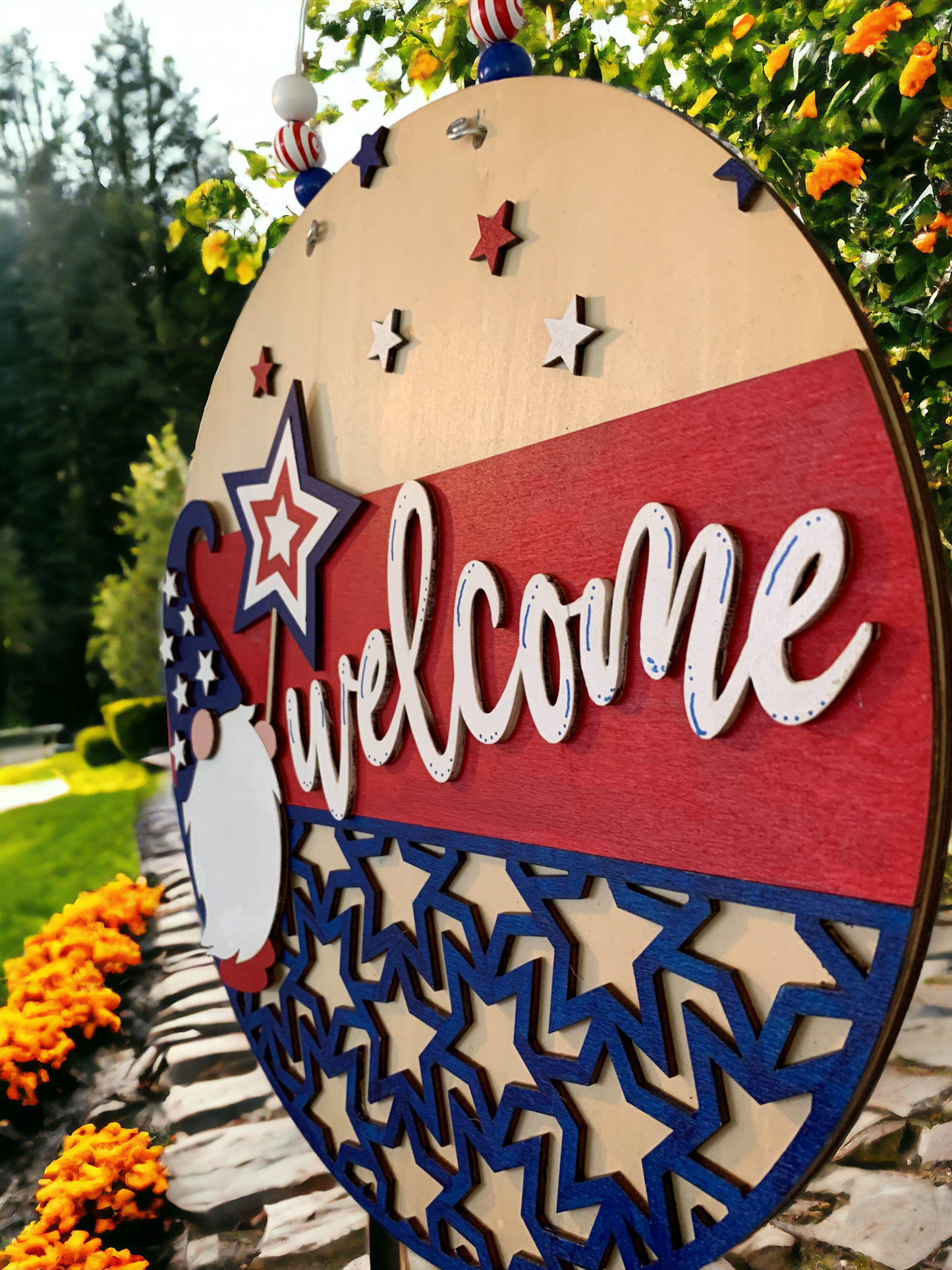 Gnome Patriotic Sign