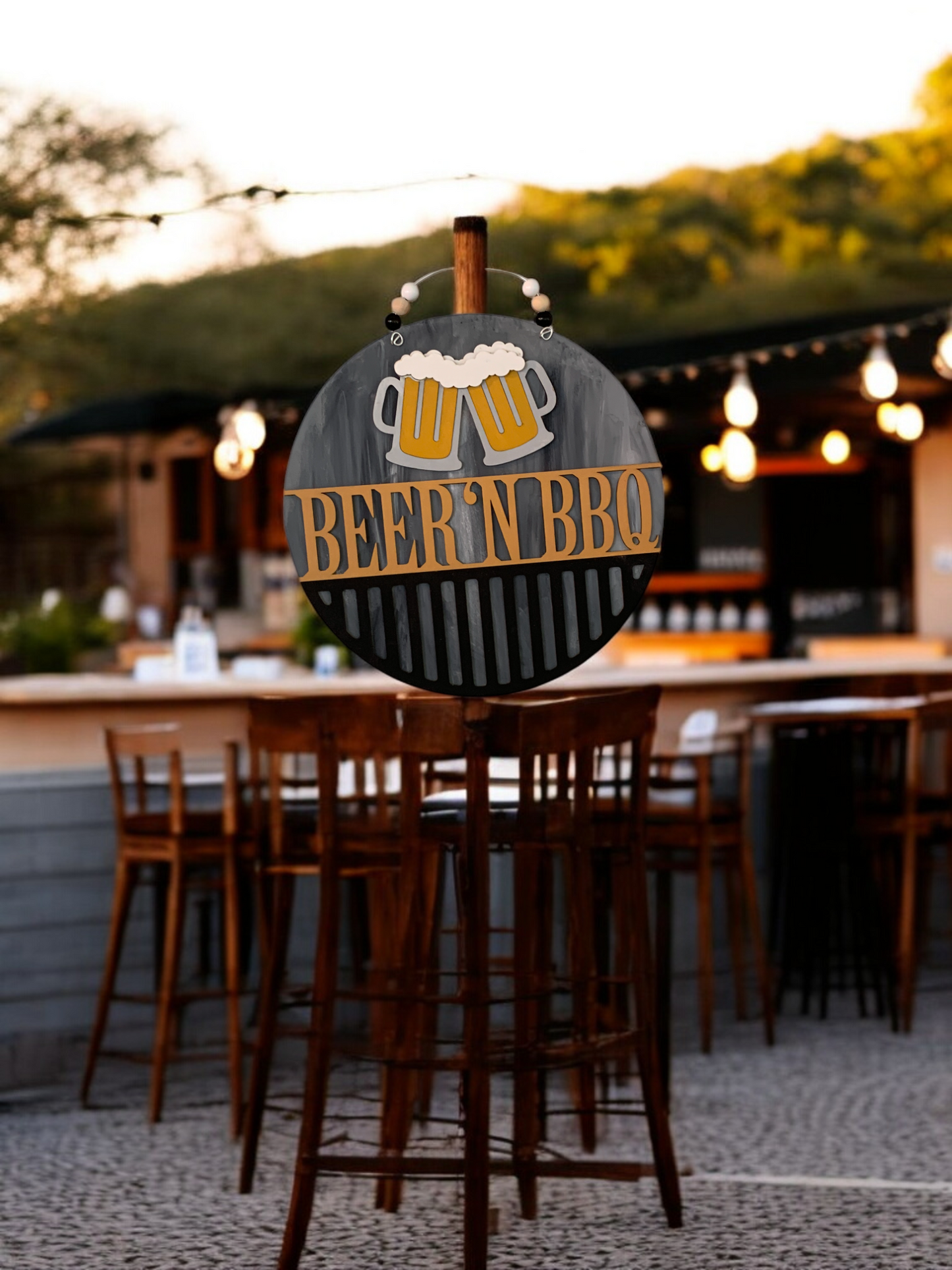 Backyard BBQ 3D Decor Sign