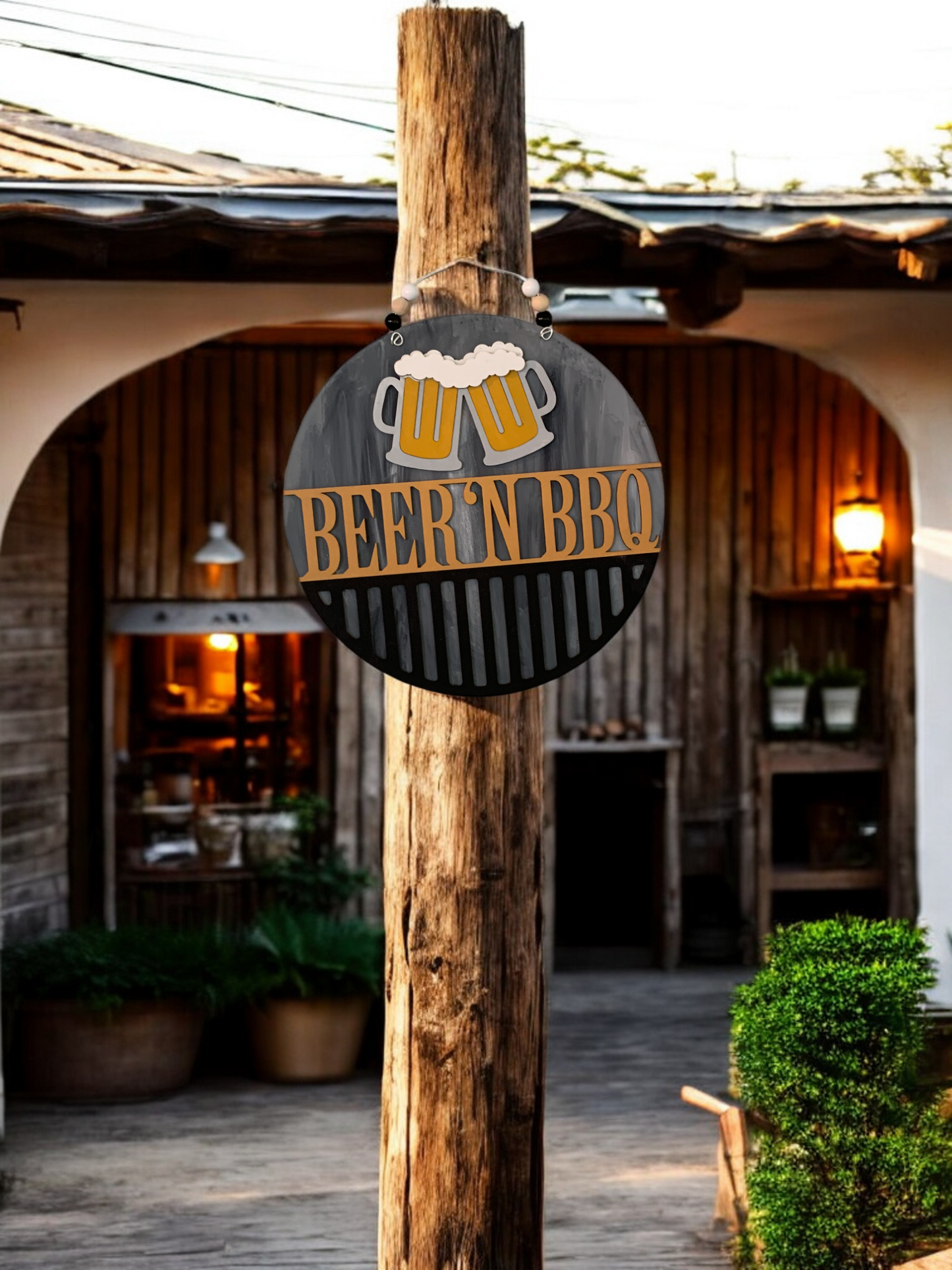 Backyard BBQ 3D Decor Sign