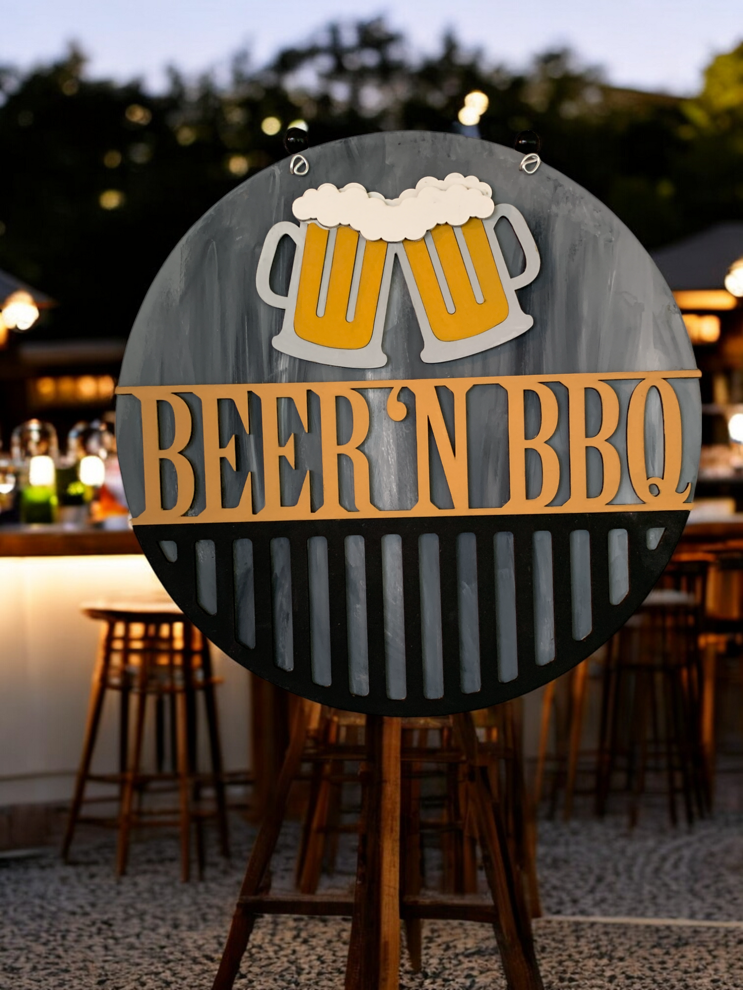 Backyard BBQ 3D Decor Sign