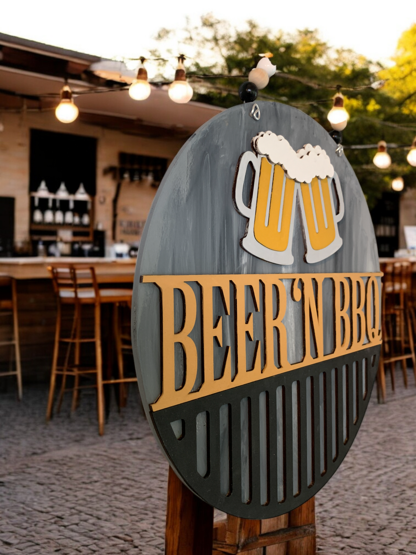 Backyard BBQ 3D Decor Sign