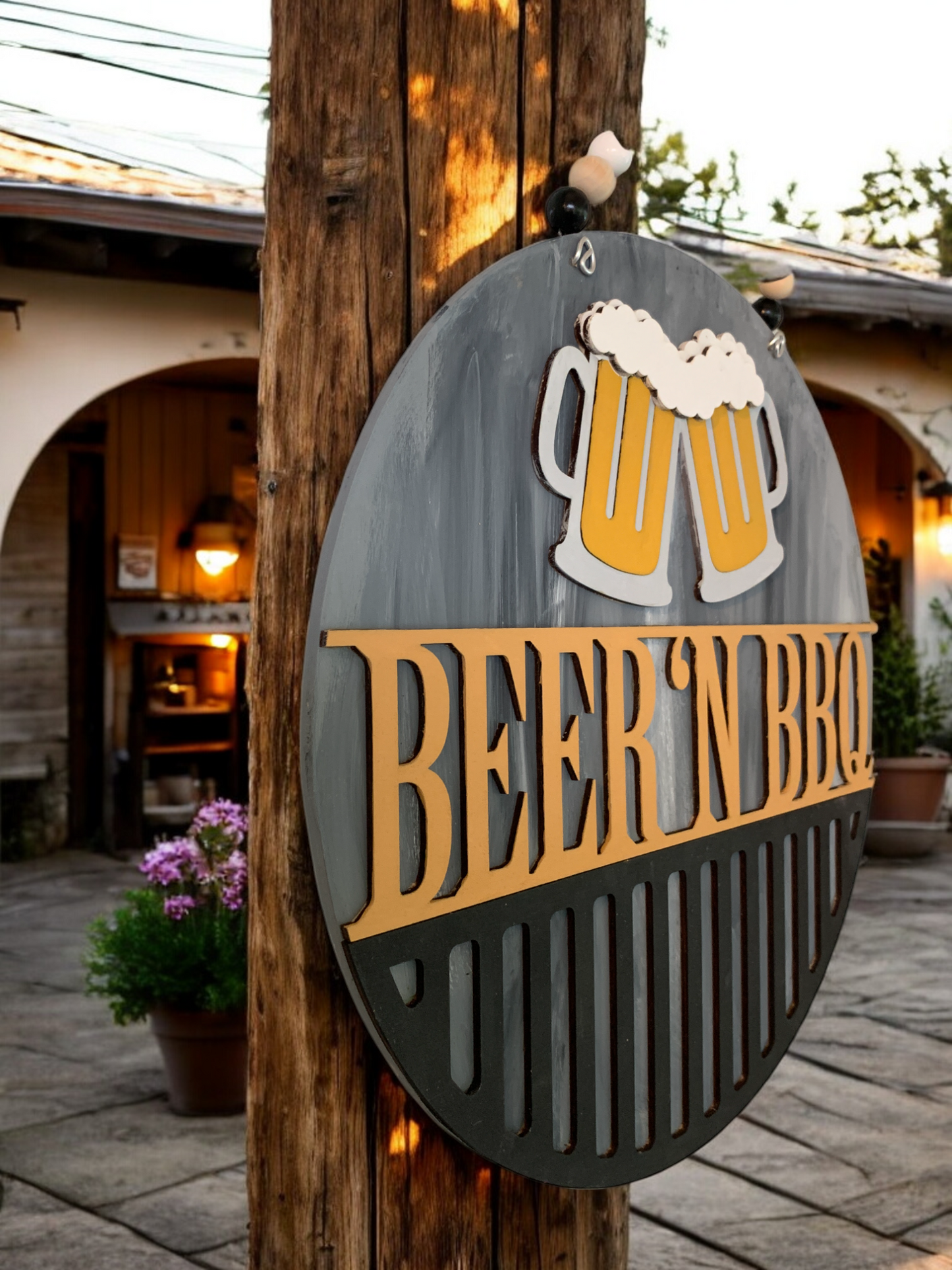 Backyard BBQ 3D Decor Sign