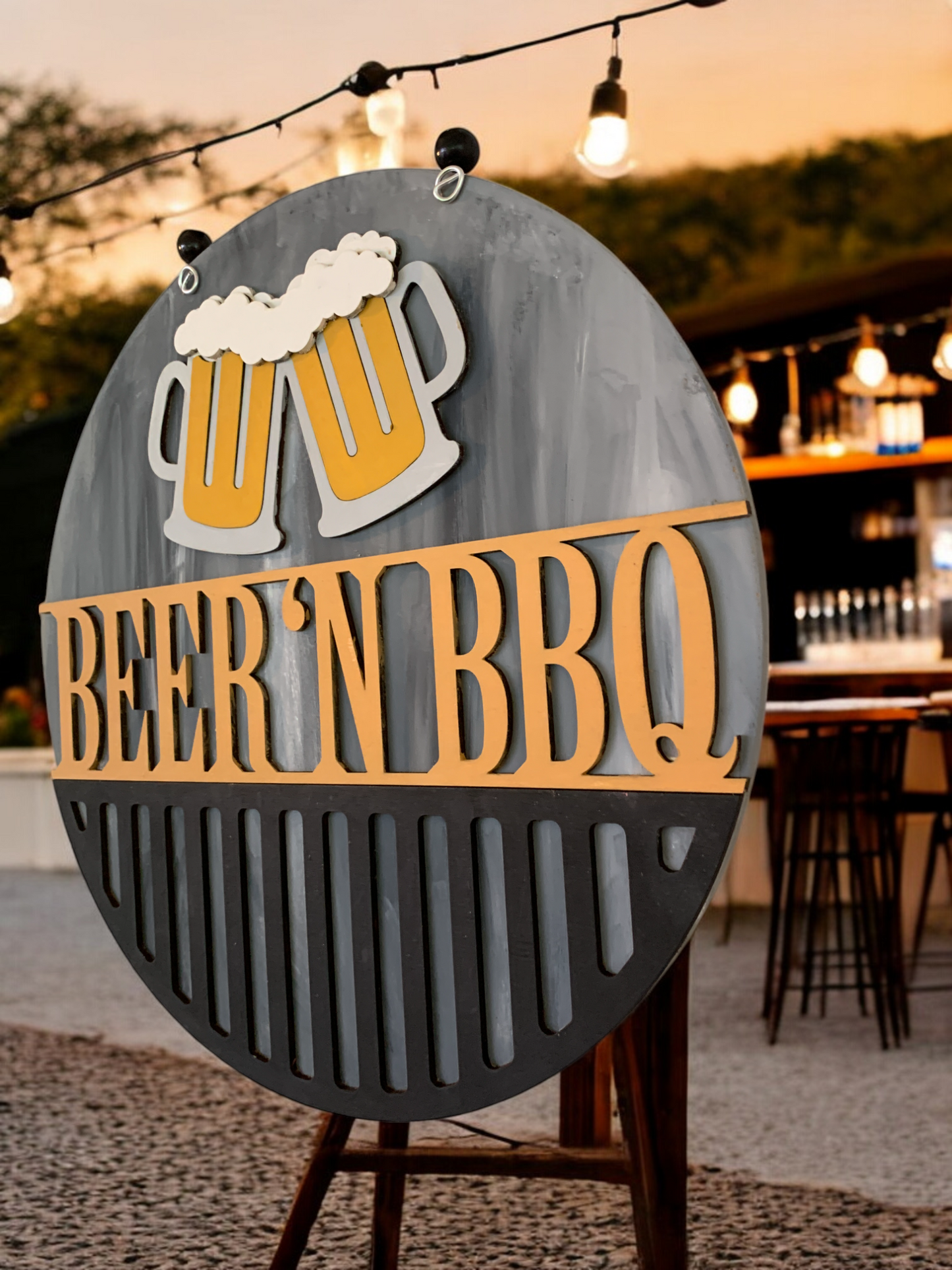 Backyard BBQ 3D Decor Sign