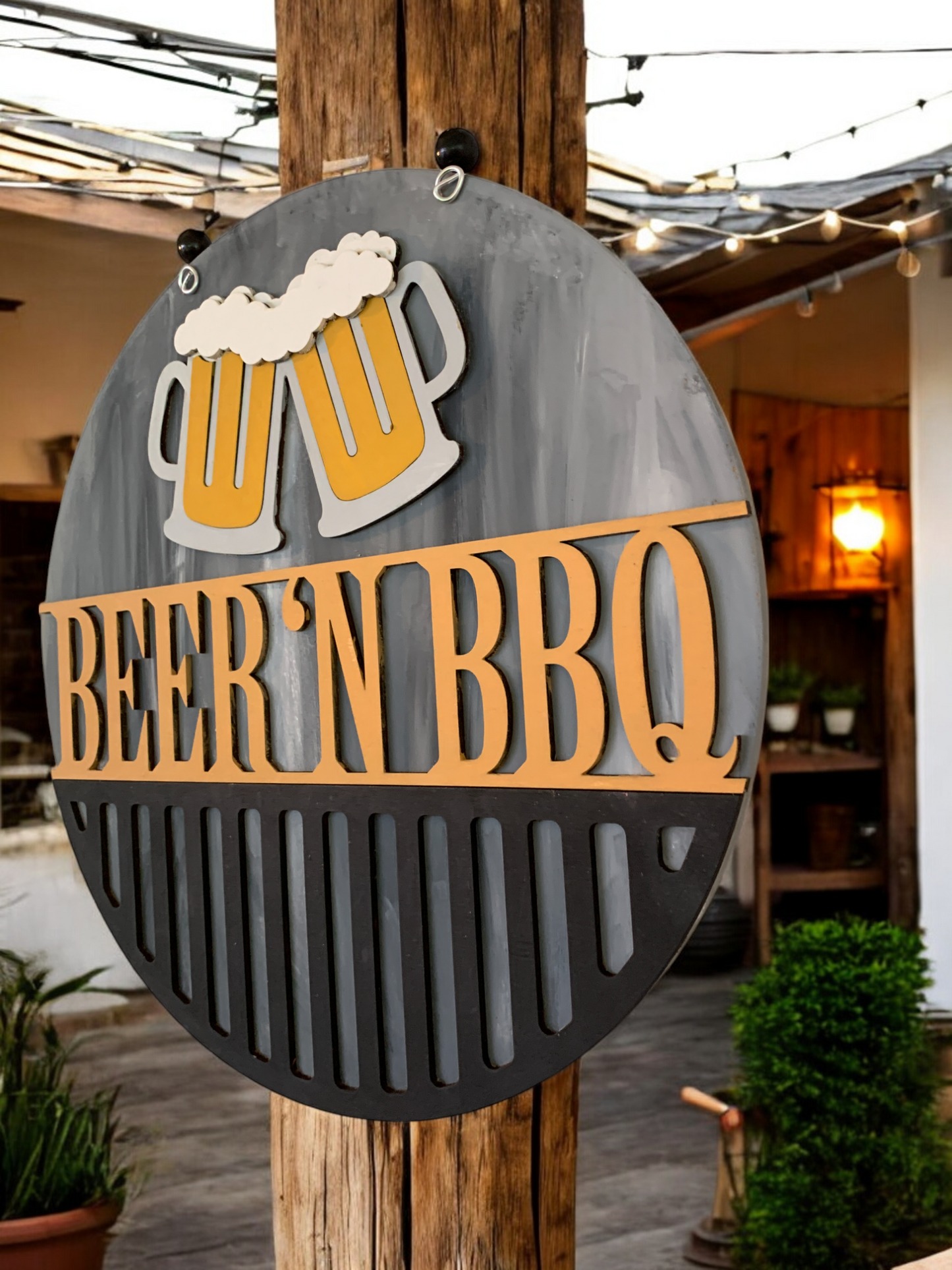Backyard BBQ 3D Decor Sign