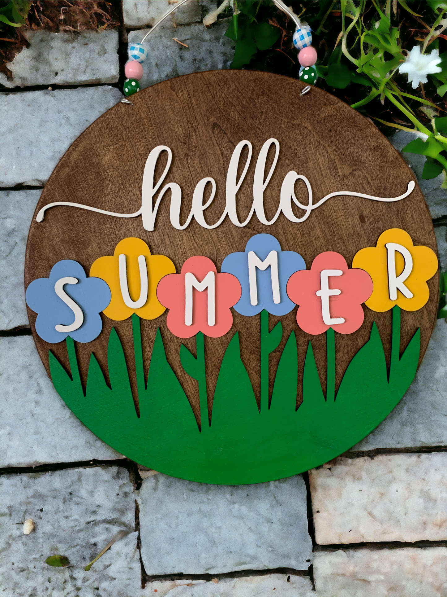Hello Summer Flower Sign