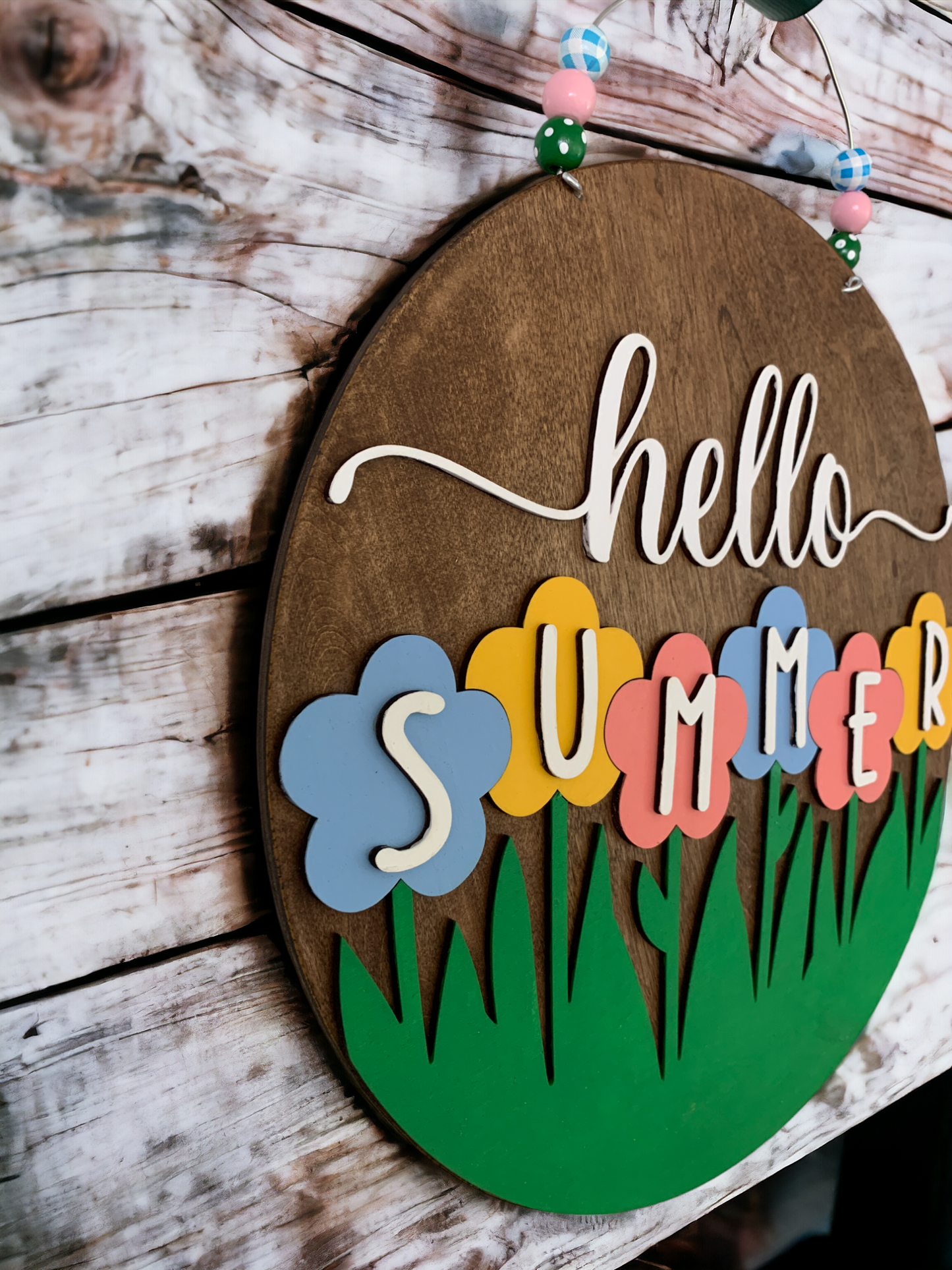 Hello Summer Flower Sign