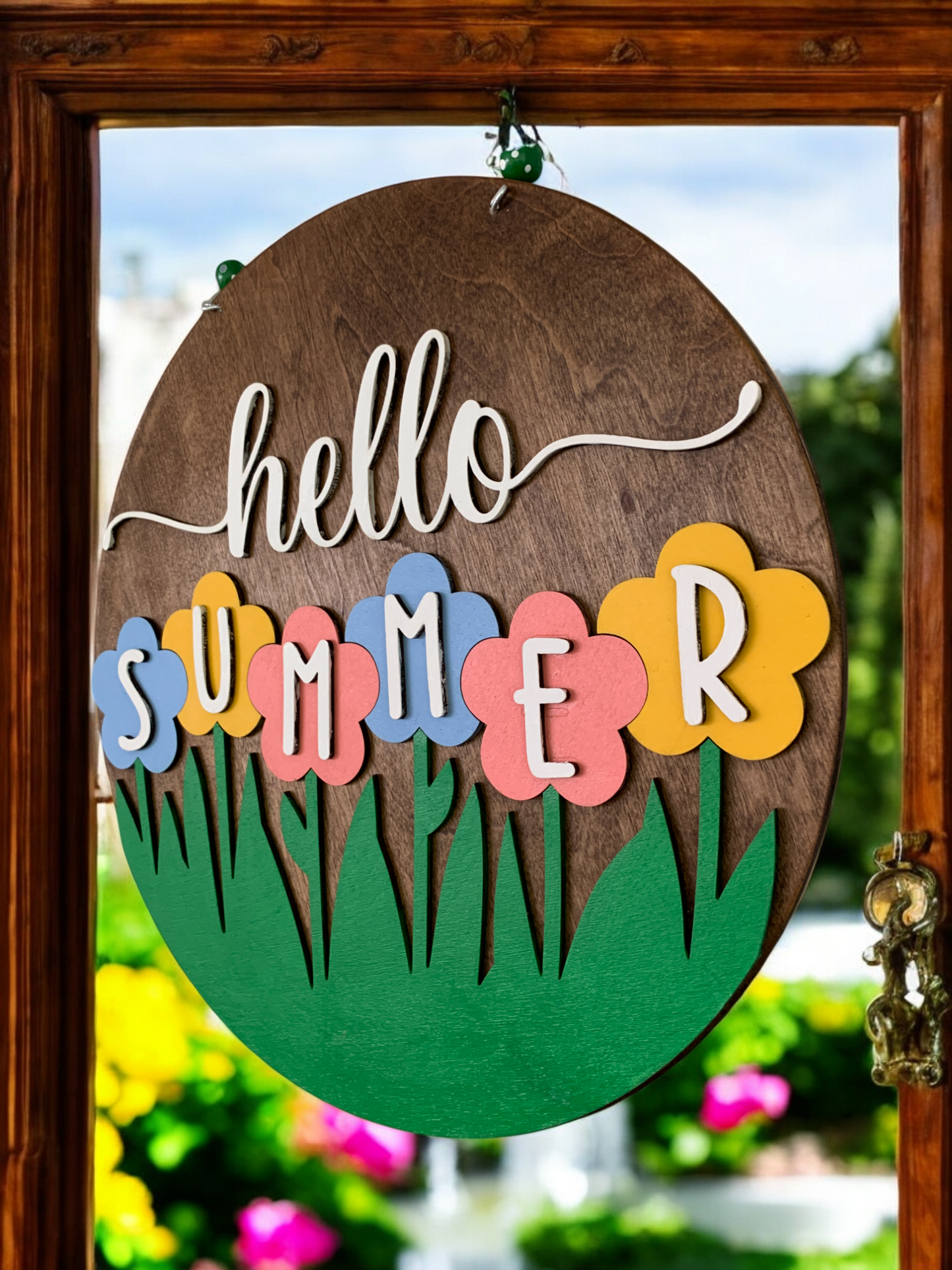 Hello Summer Flower Sign