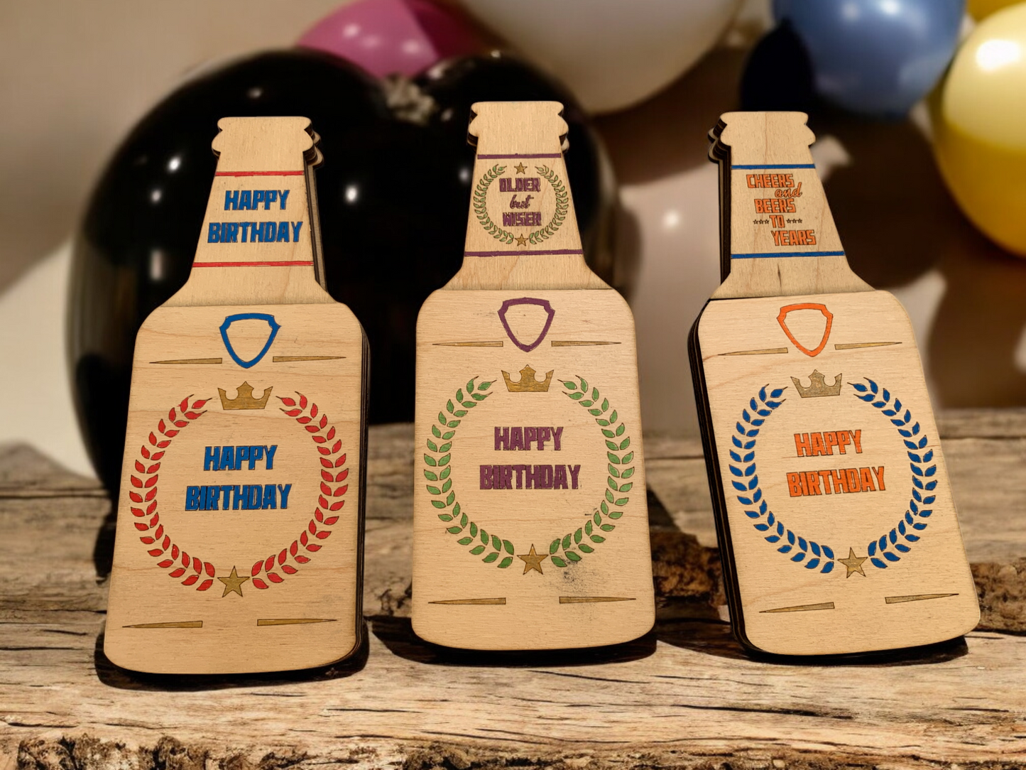 Beer Bottle Birthday Gift Card Holders
