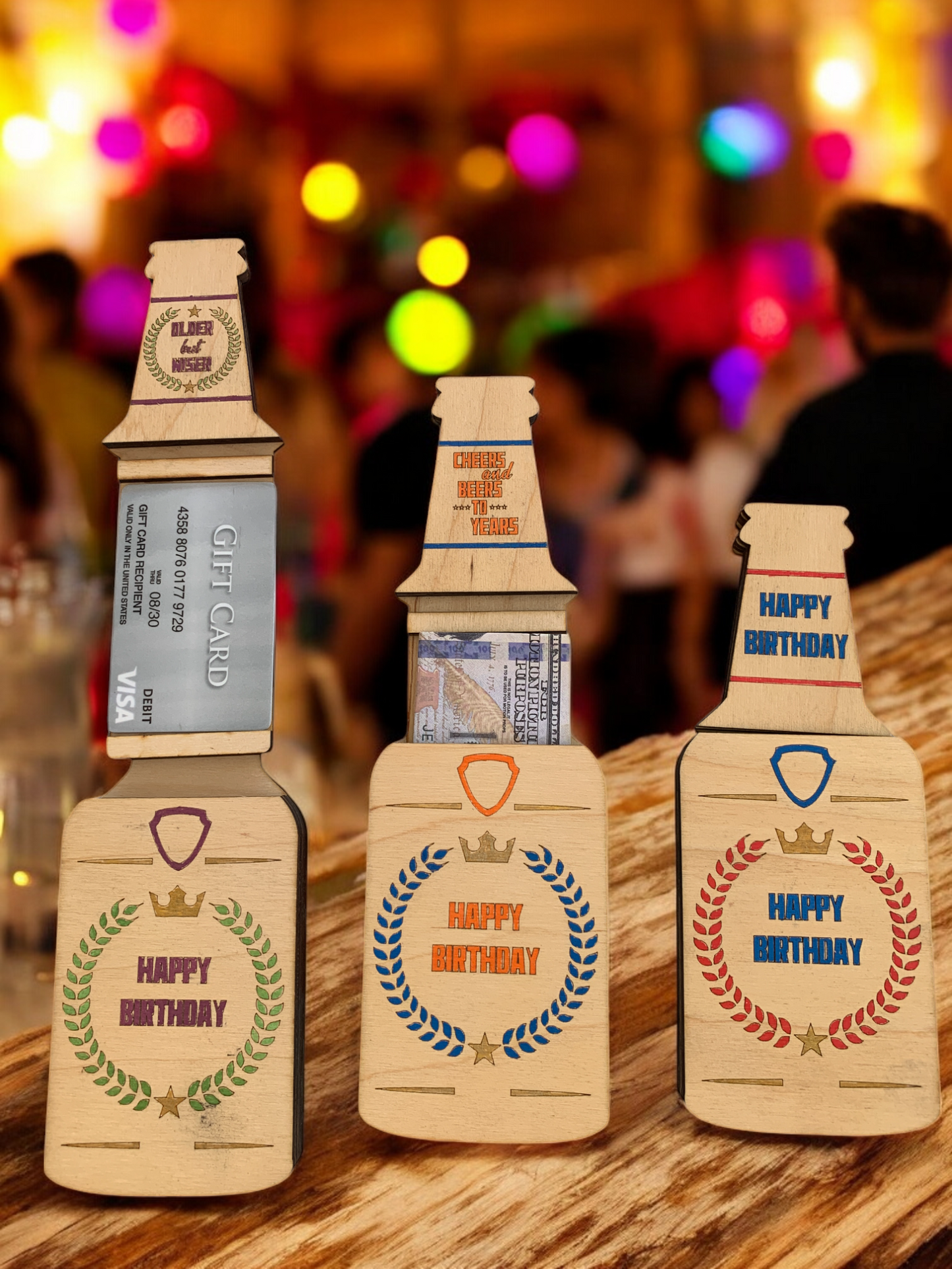 Beer Bottle Birthday Gift Card Holders