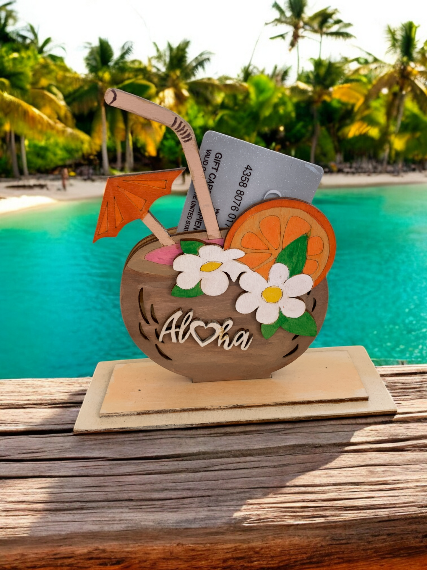 Coconut Aloha Drink Gift Card Holder