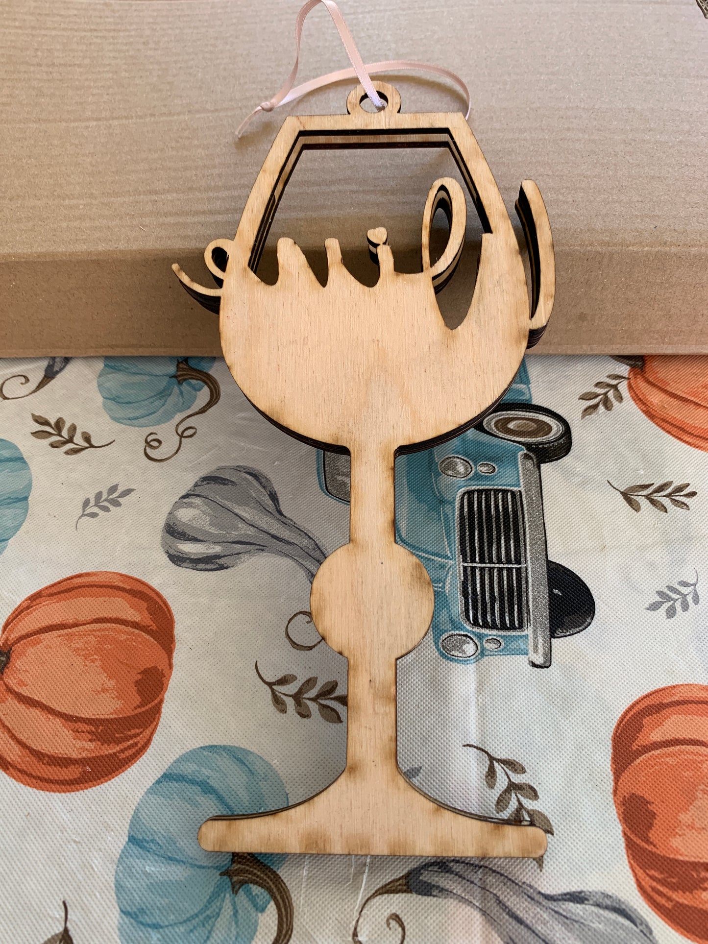 Wine Glass Gift Card Holder