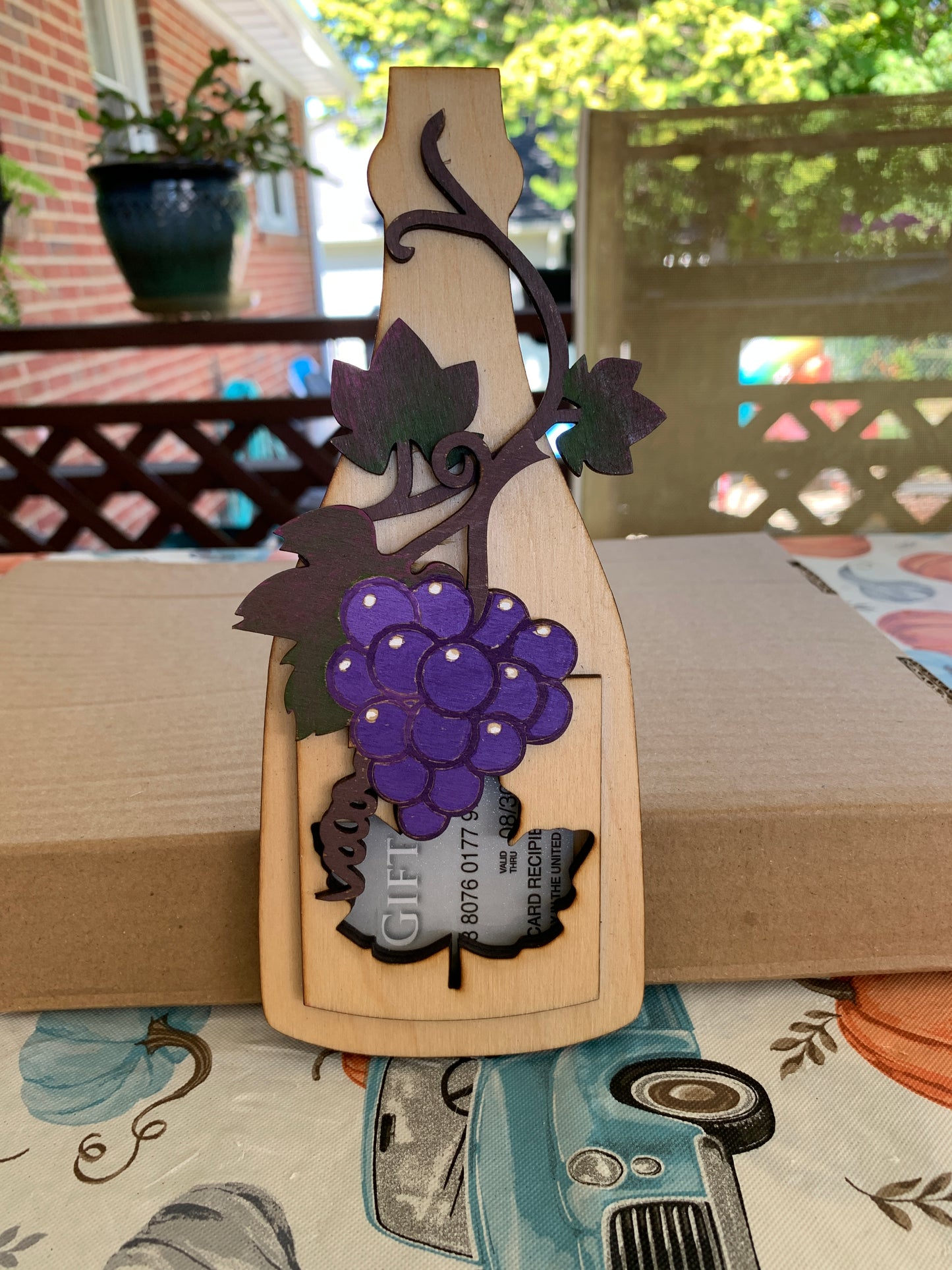 Wine Bottle Gift Card Holder