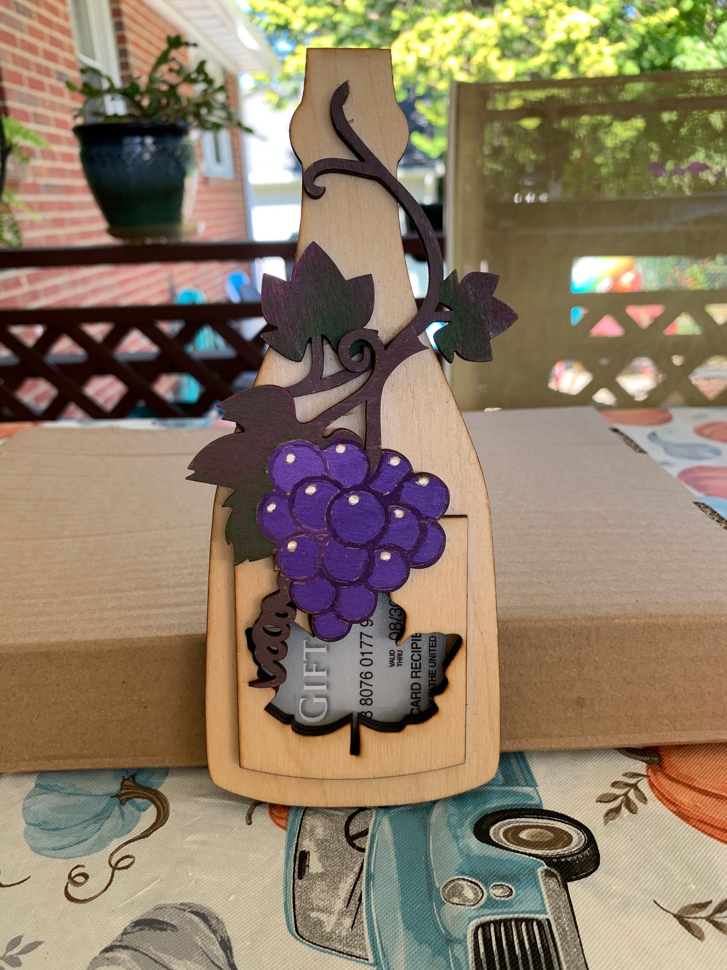 Wine Bottle Gift Card Holder
