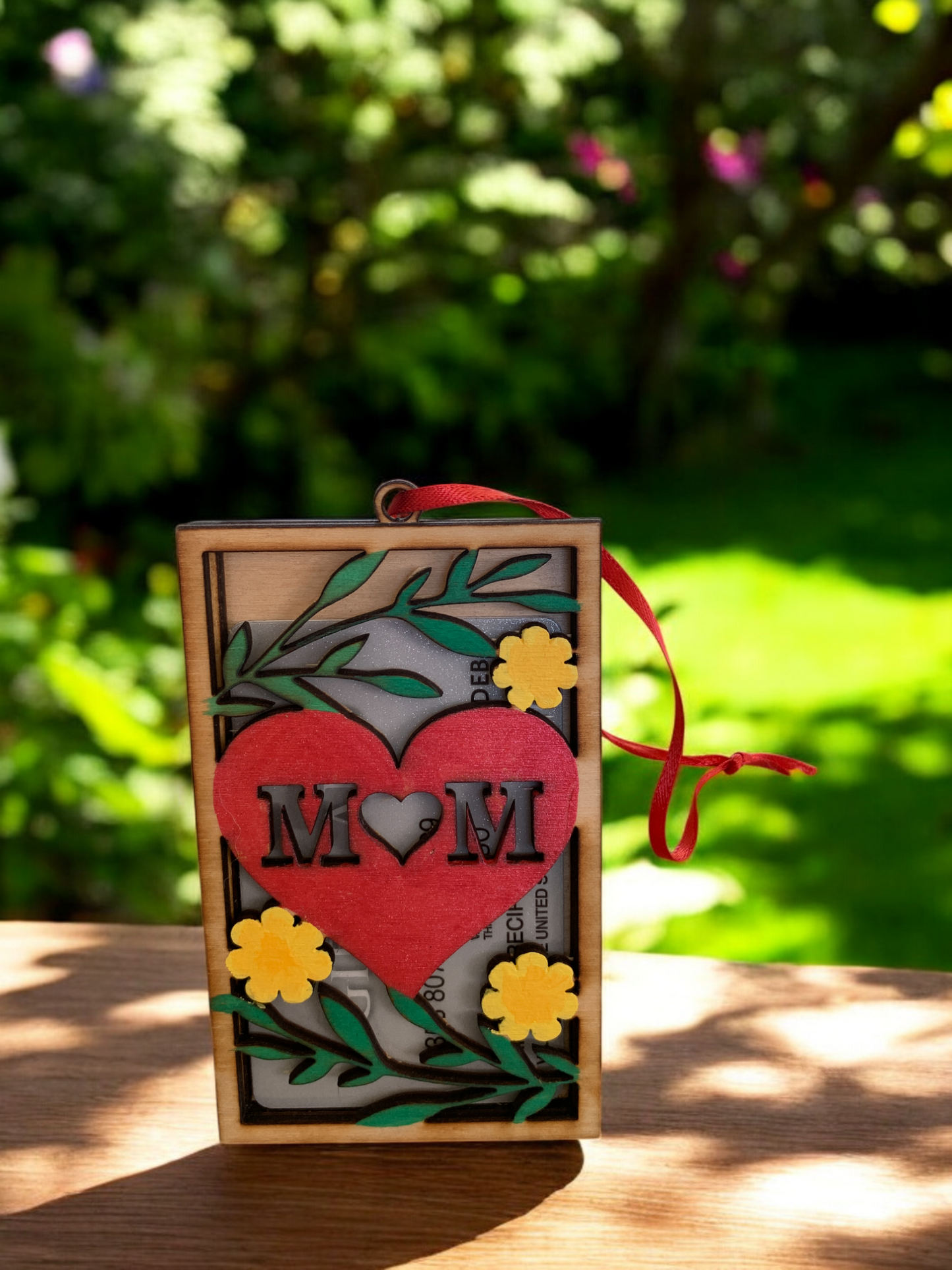Mothers Day Heart Gift Card Holder