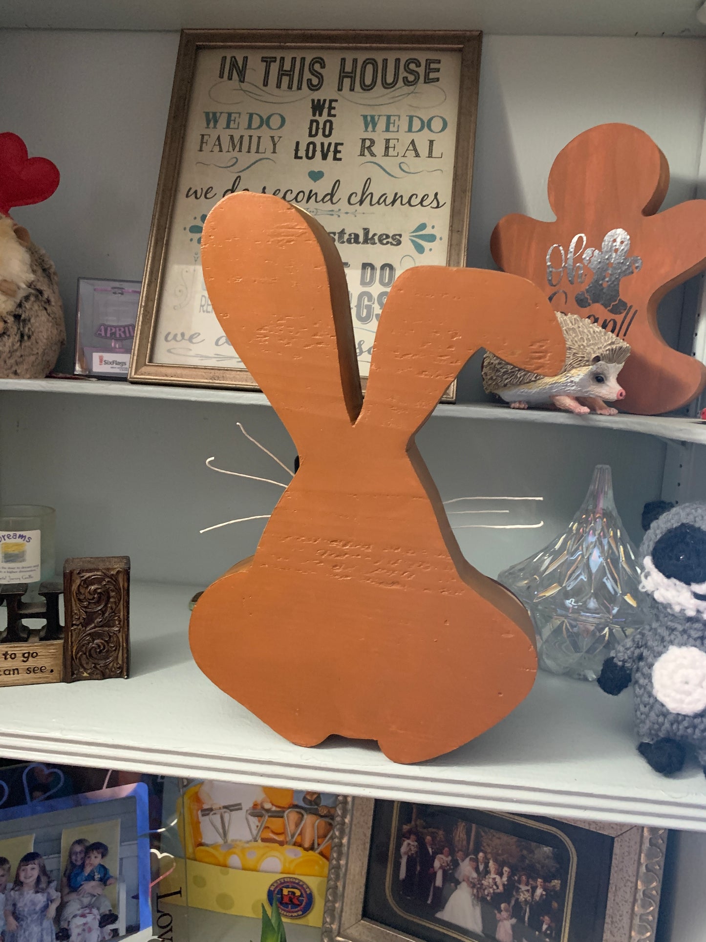 Rustic Bunny Farm Style Shelf Sitter