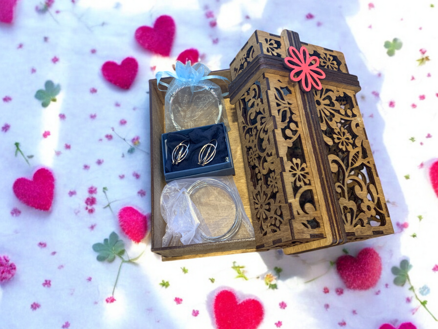 Floral Elegance Wooden Gift Box