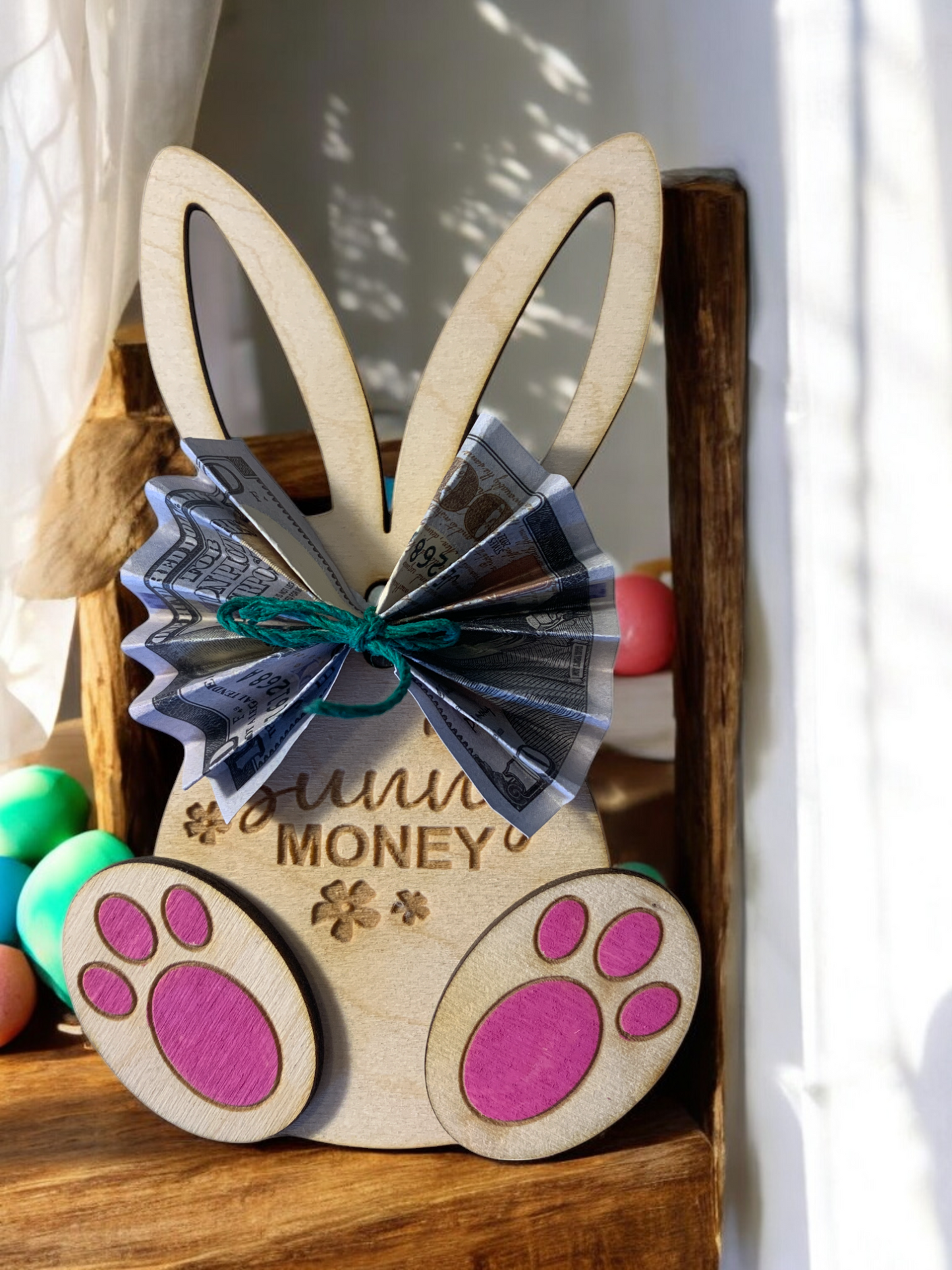 Bunny Money Holder – Easter Cash Gift Holder with Personalization Option