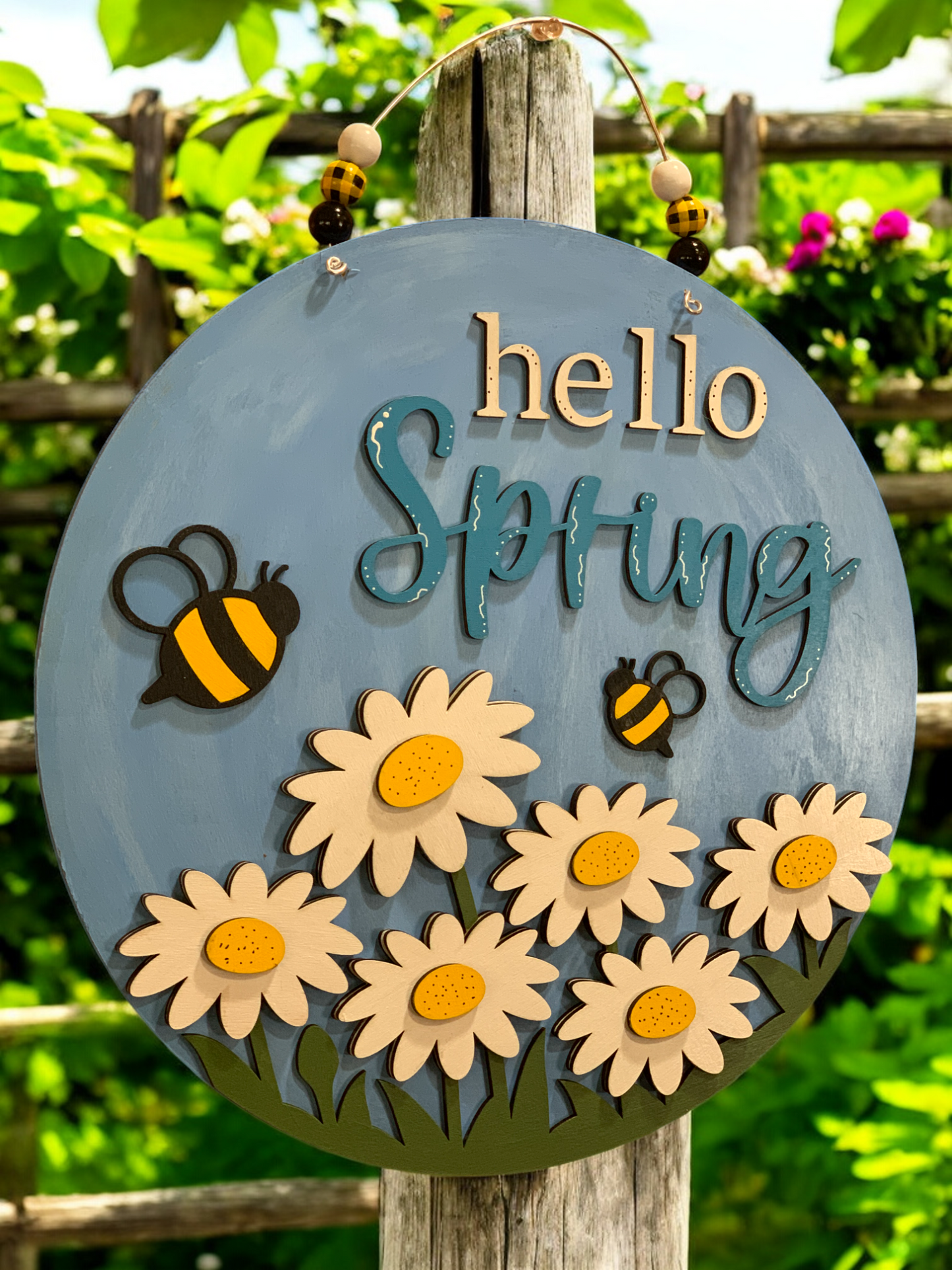 Hello Spring Bee Sign