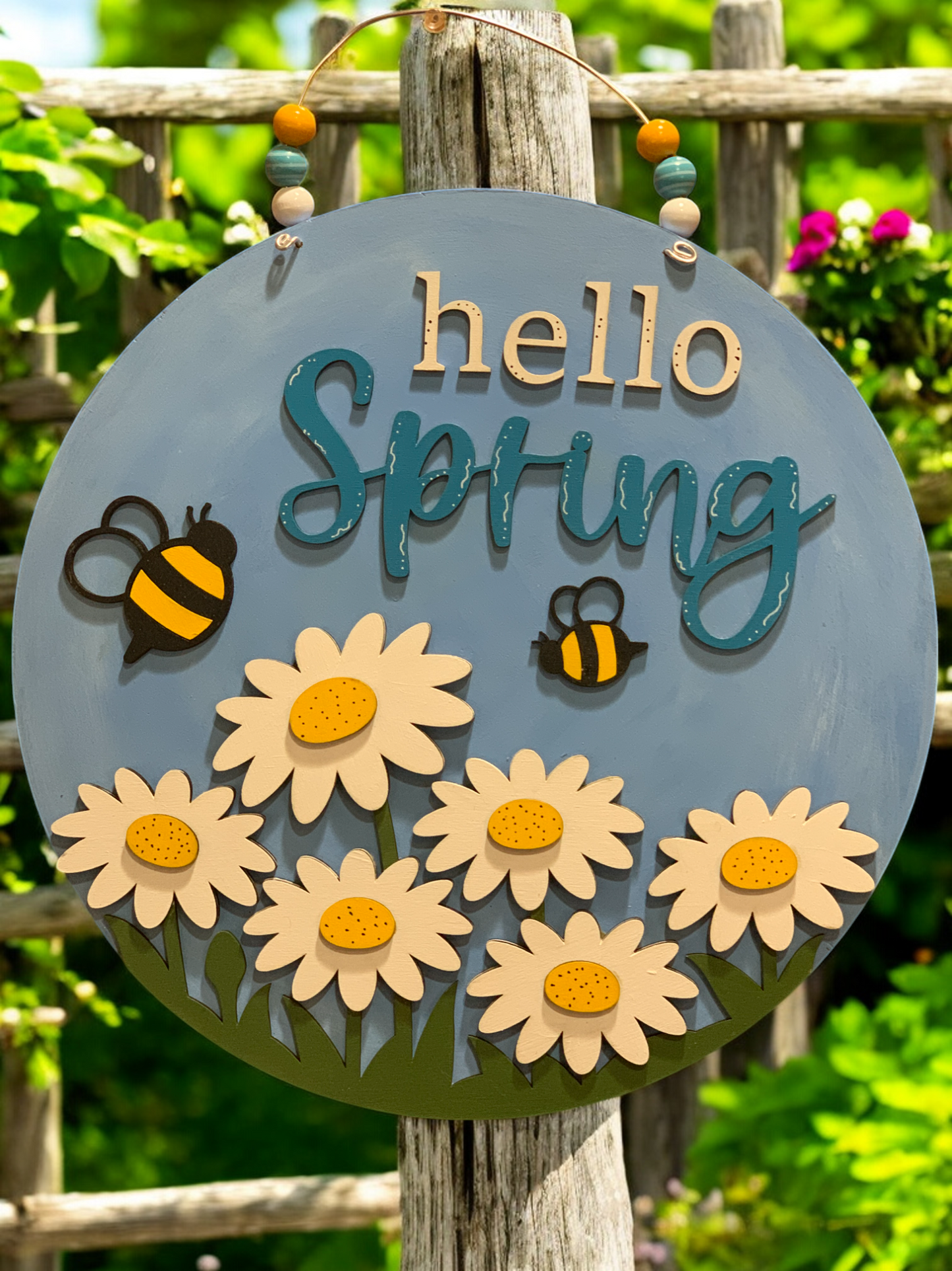 Hello Spring Bee Sign