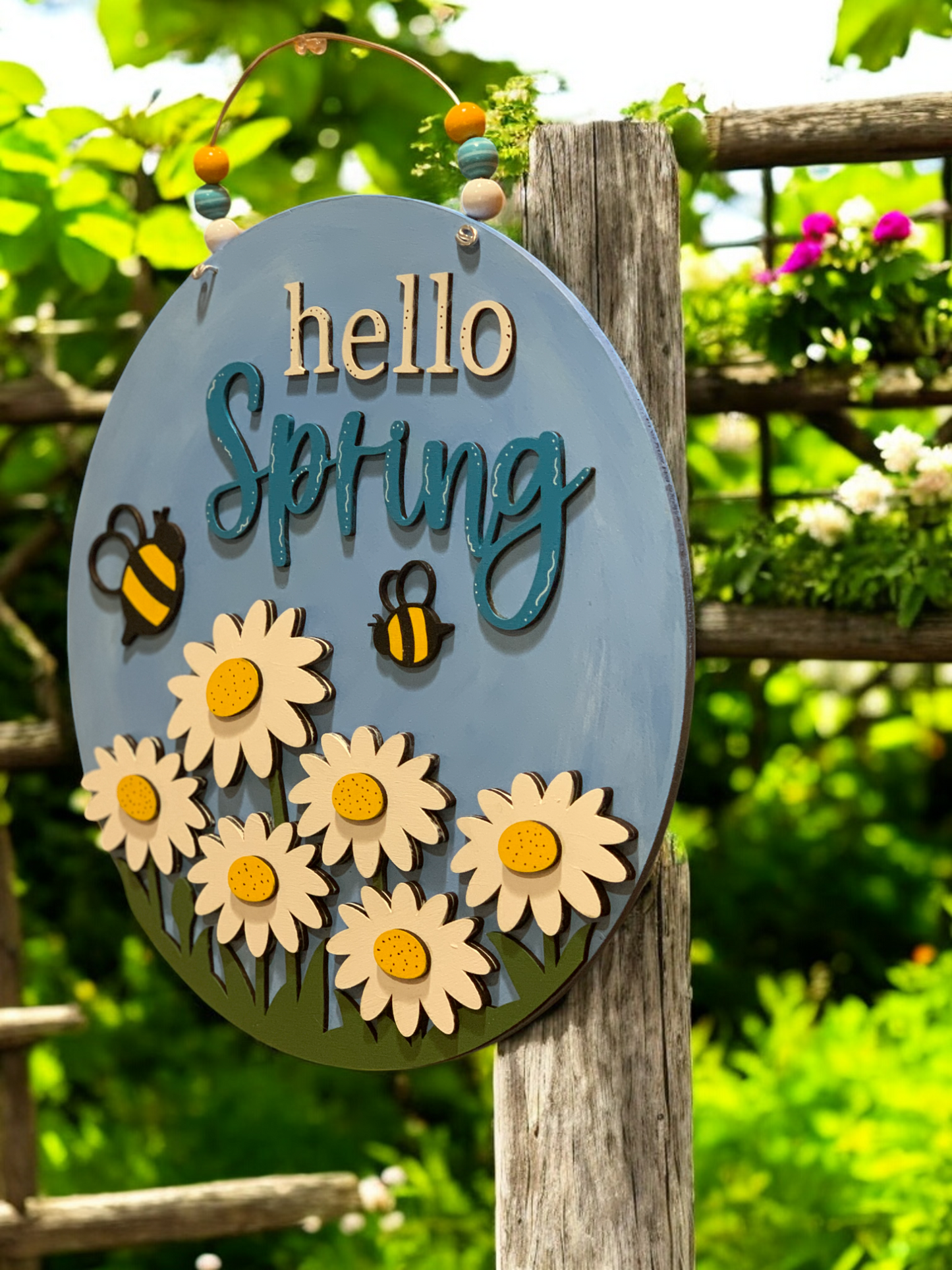 Hello Spring Bee Sign
