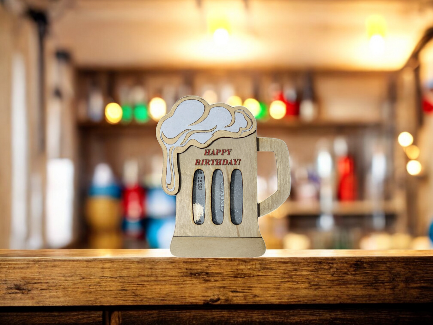 Beer Mug Wooden Gift Holder