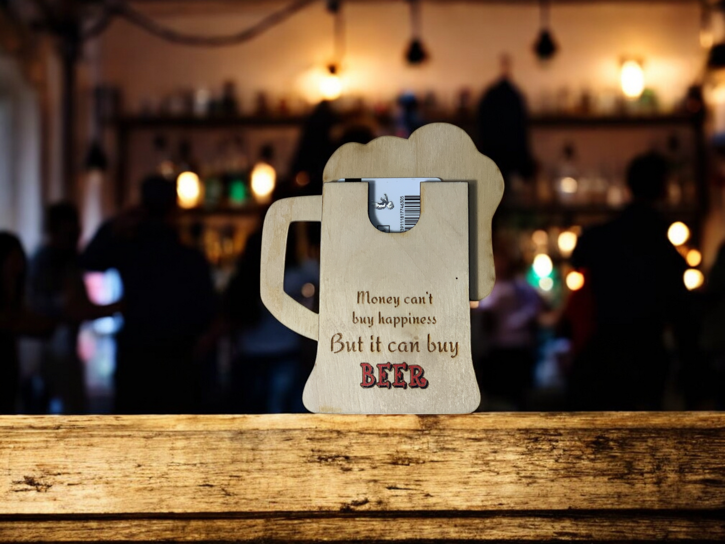 Beer Mug Wooden Gift Holder