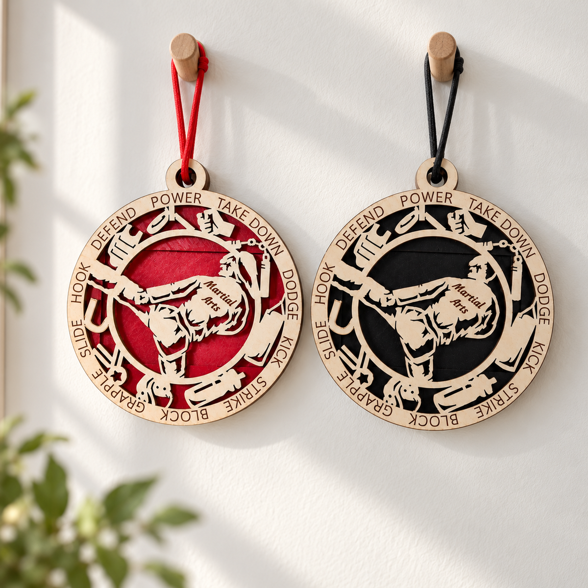 Martial Arts Gift Card Holder | Personalized Wood Medallion | Handcrafted