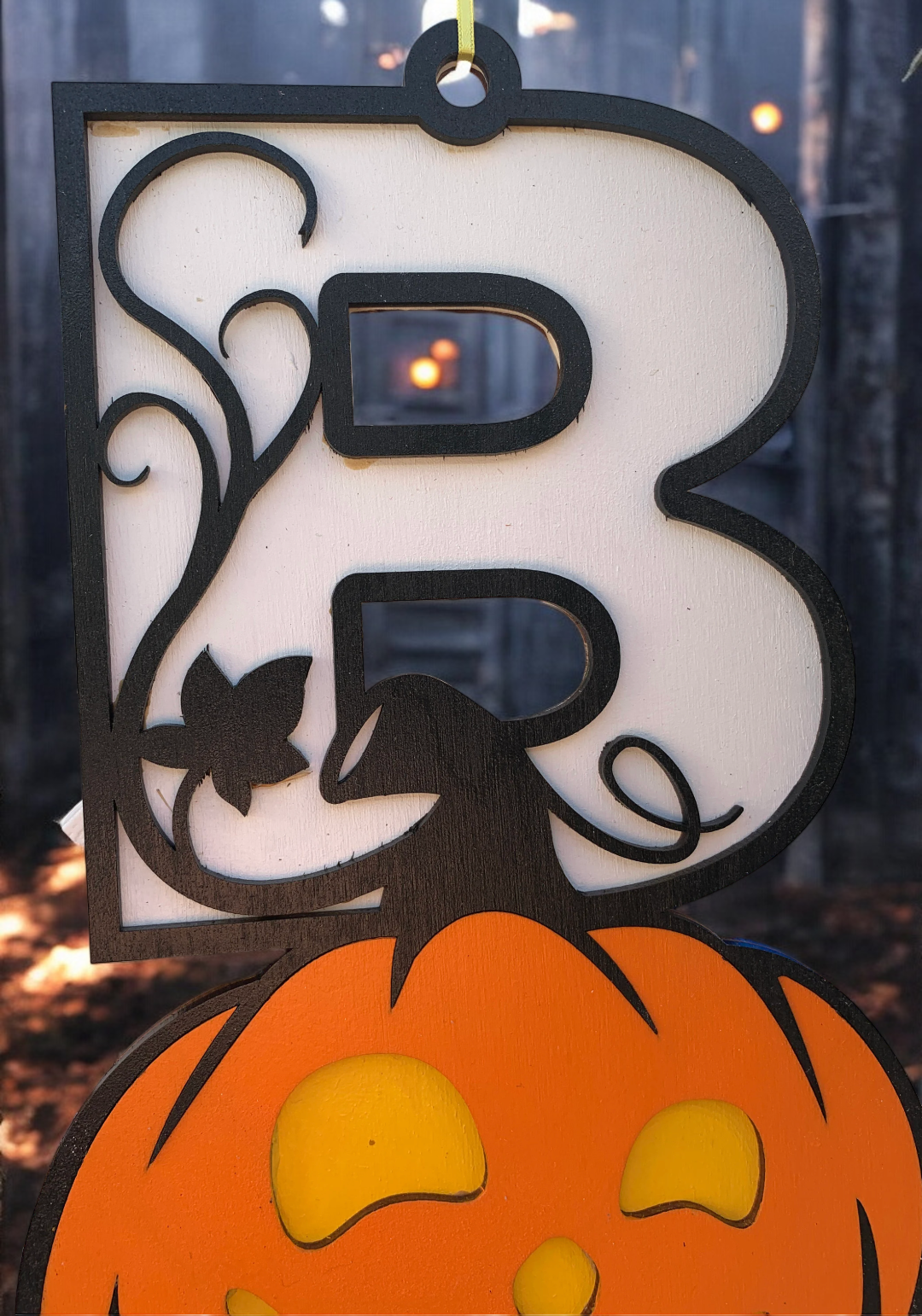 Handmade Wooden Halloween Boo Sign – Jack-O’-Lantern Design – Festive Porch or Wall Décor